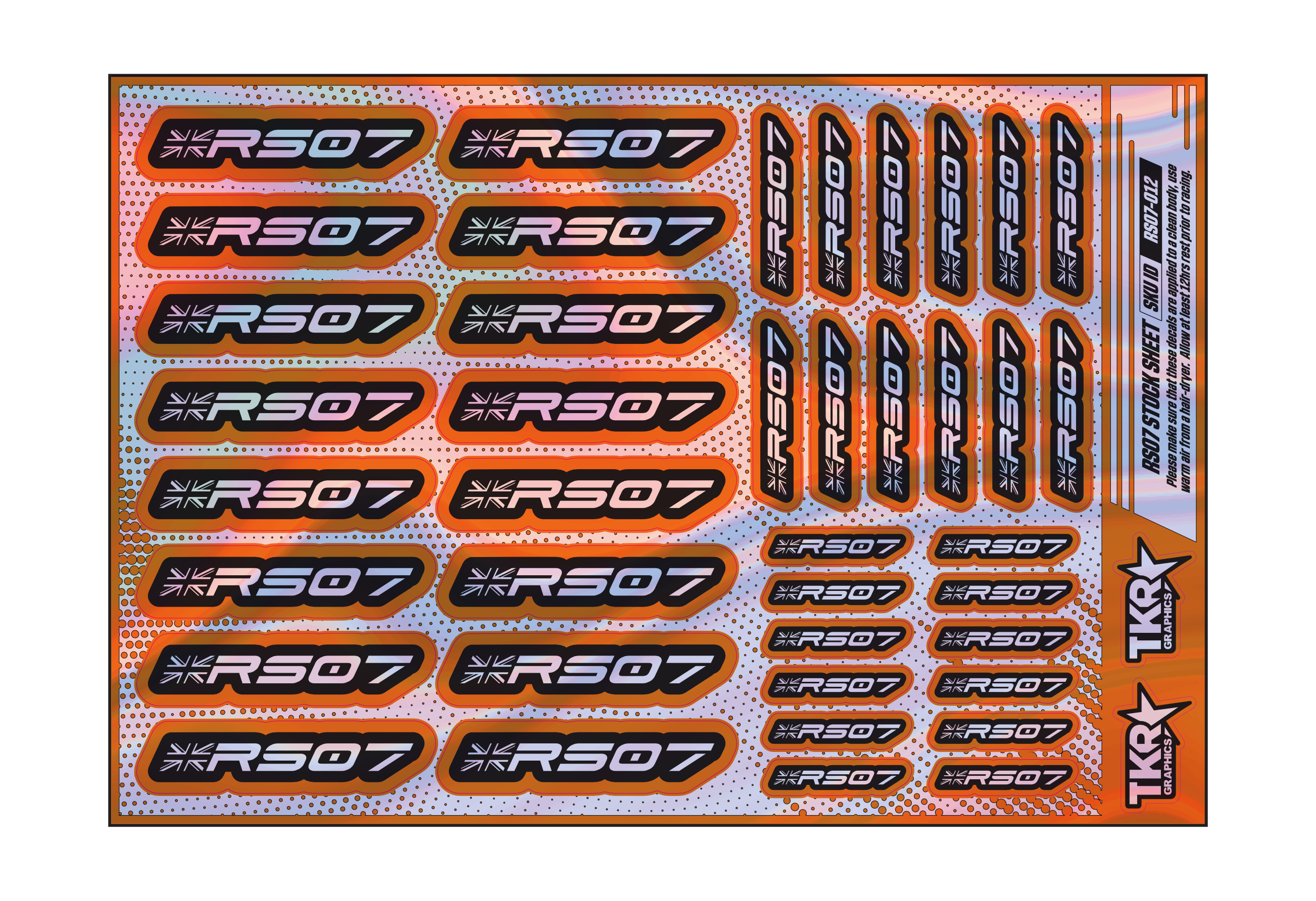 HOLOGRAPHIC RS07 A5 STOCK SHEET