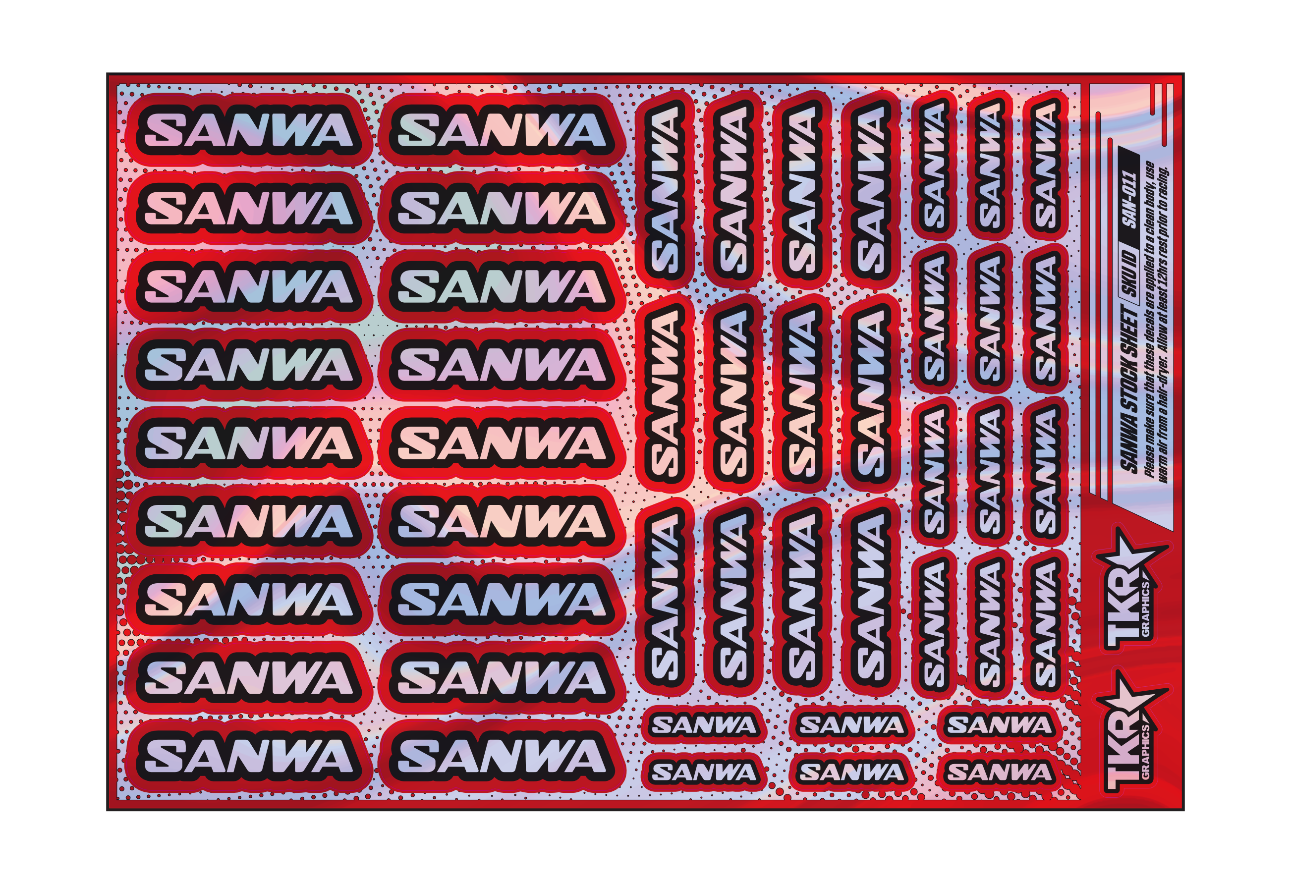 HOLOGRAPHIC SANWA A5 STOCK SHEET