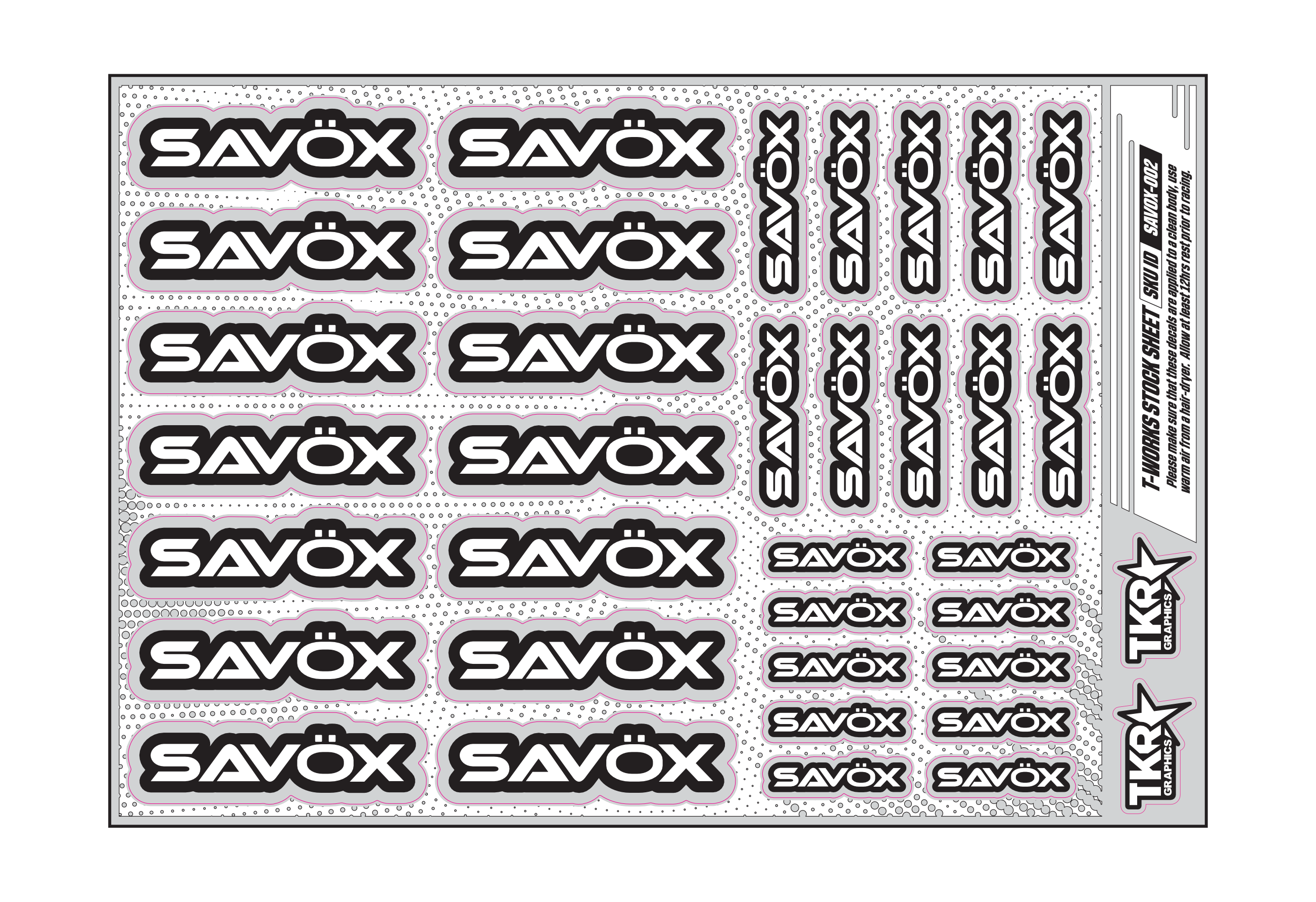 SAVOX A5 STOCK SHEET