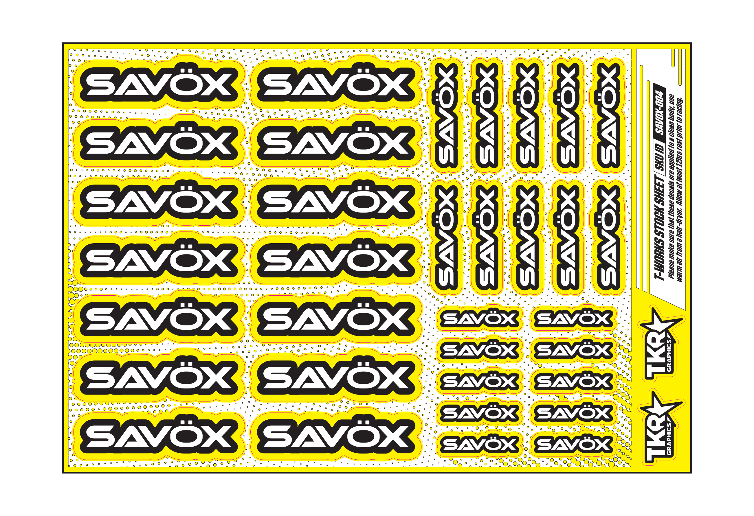 SAVOX A5 STOCK SHEET