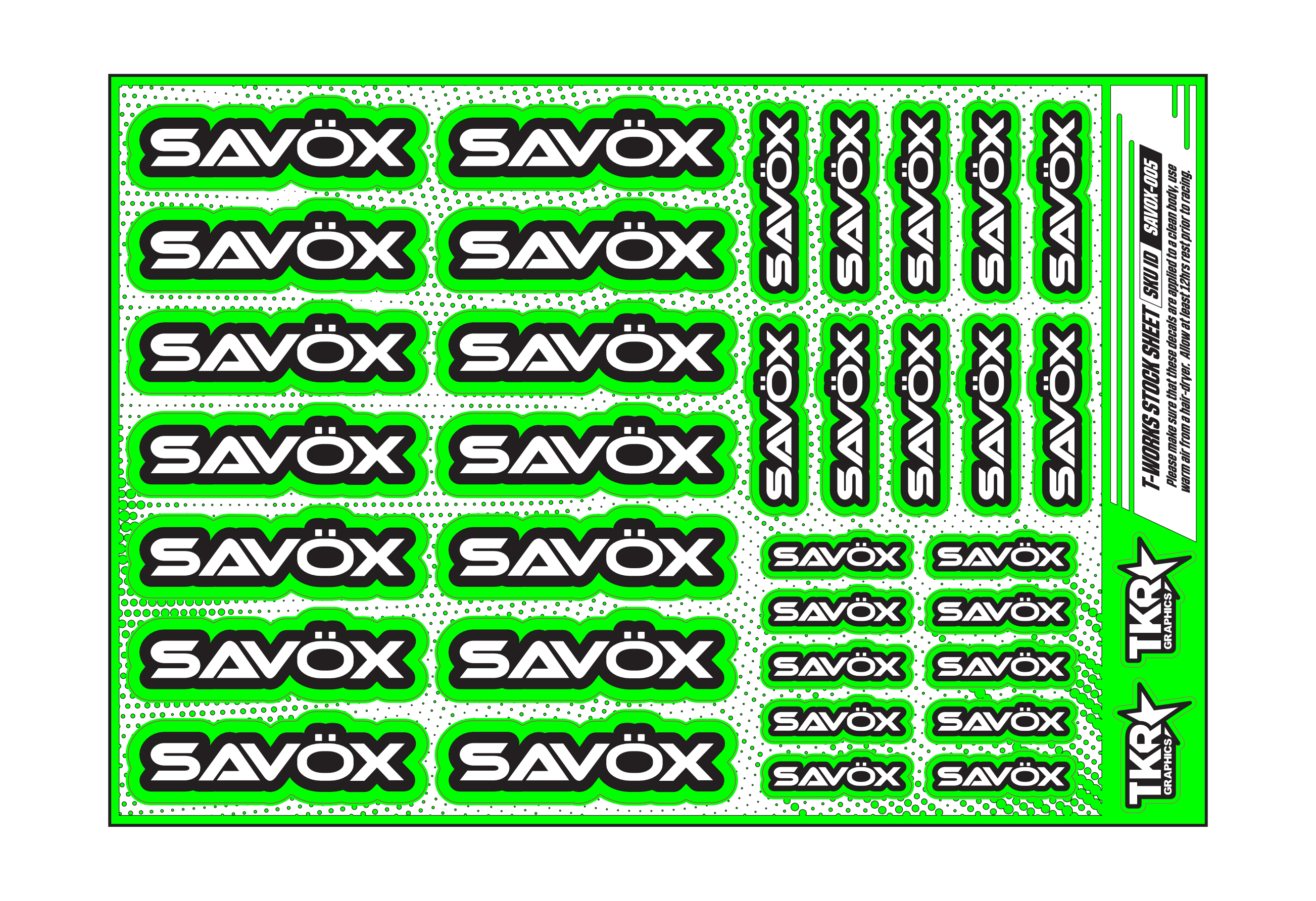 SAVOX A5 STOCK SHEET