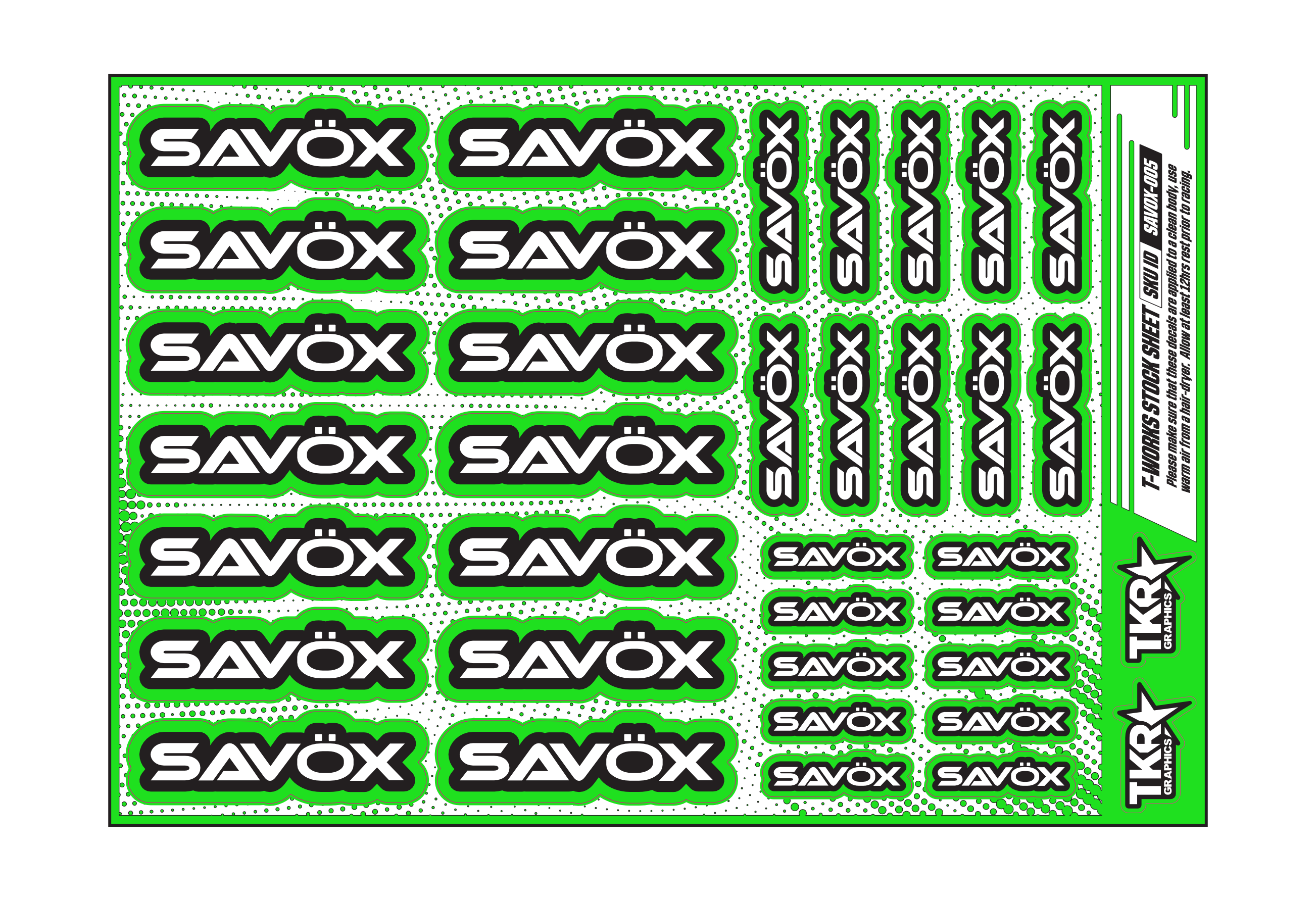 SAVOX A5 STOCK SHEET