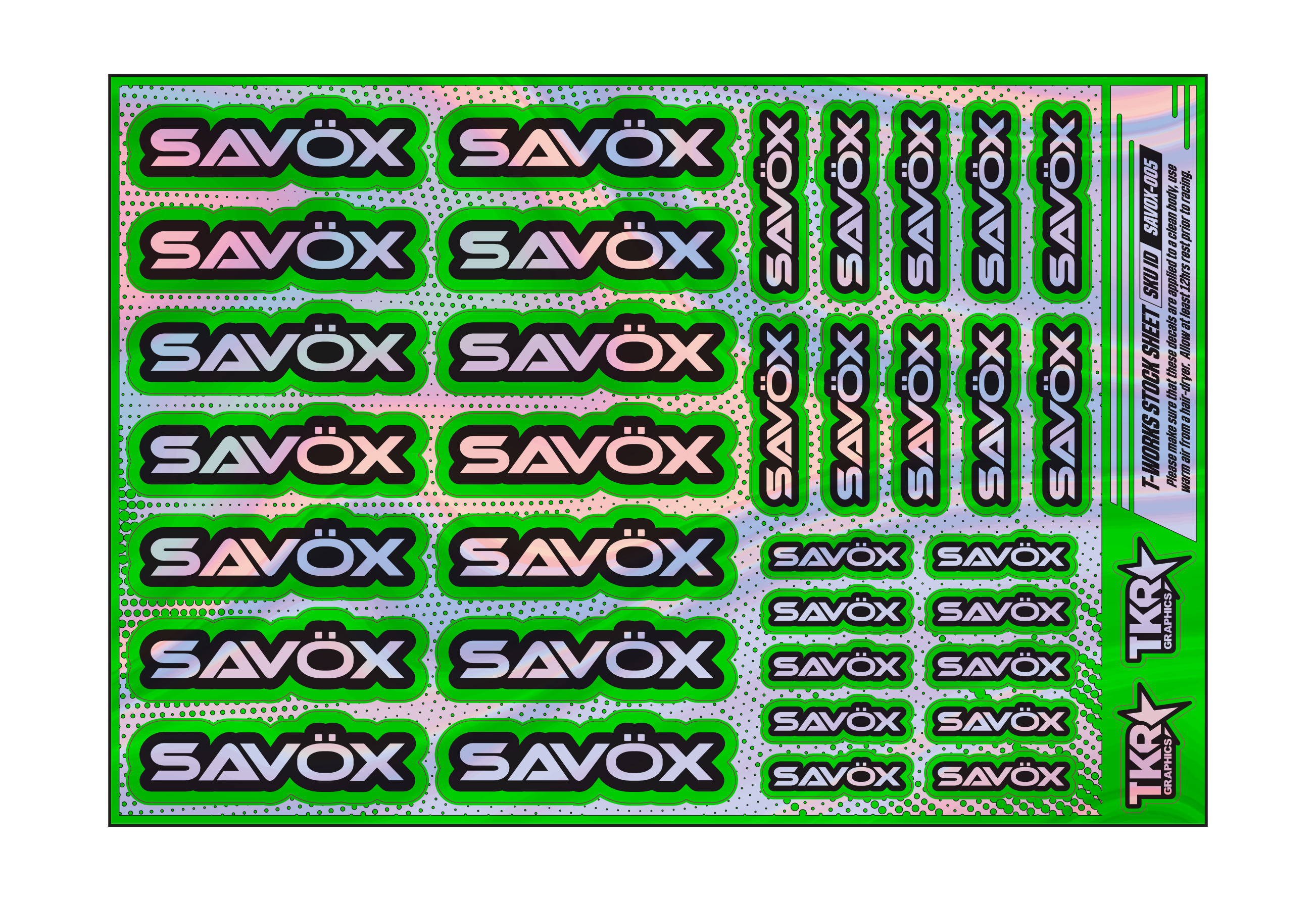 HOLOGRAPHIC SAVOX A5 STOCK SHEET
