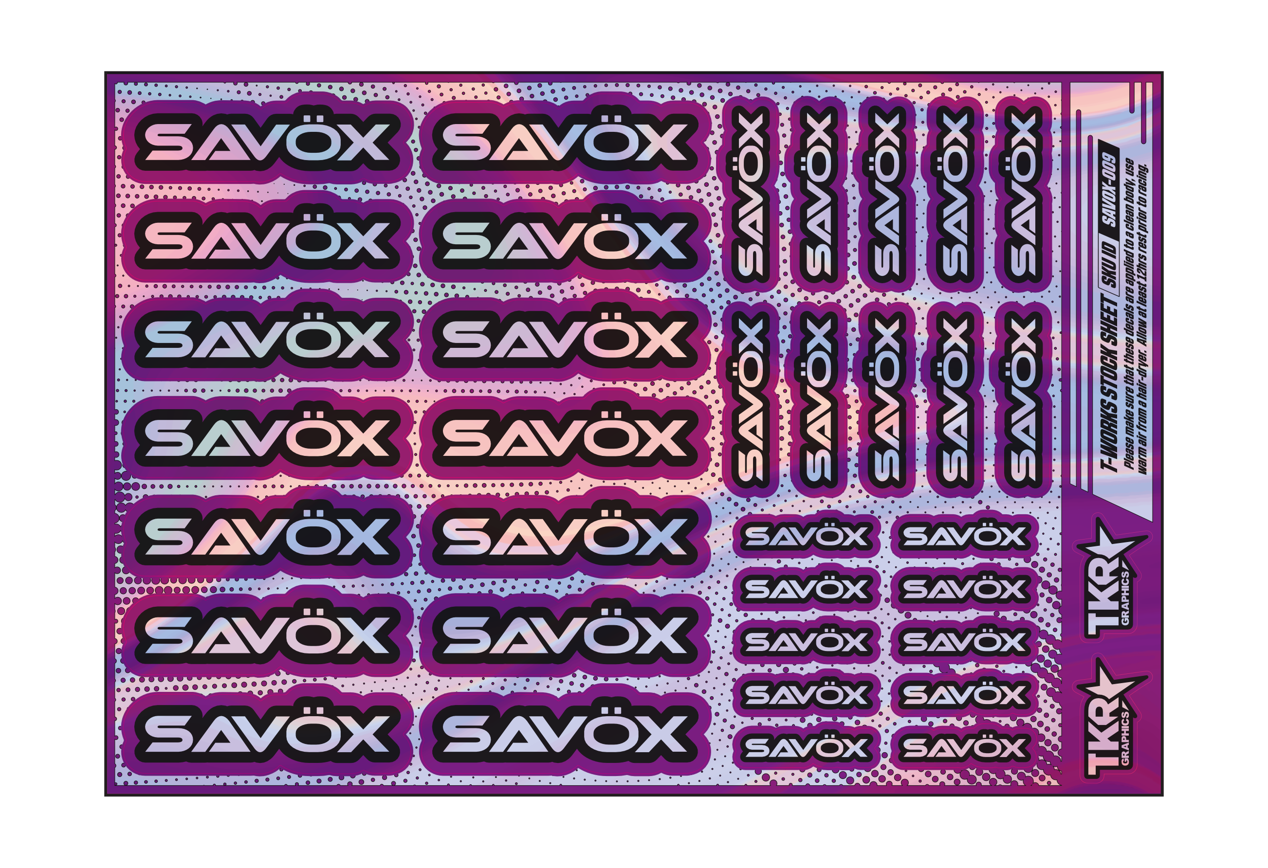 HOLOGRAPHIC SAVOX A5 STOCK SHEET