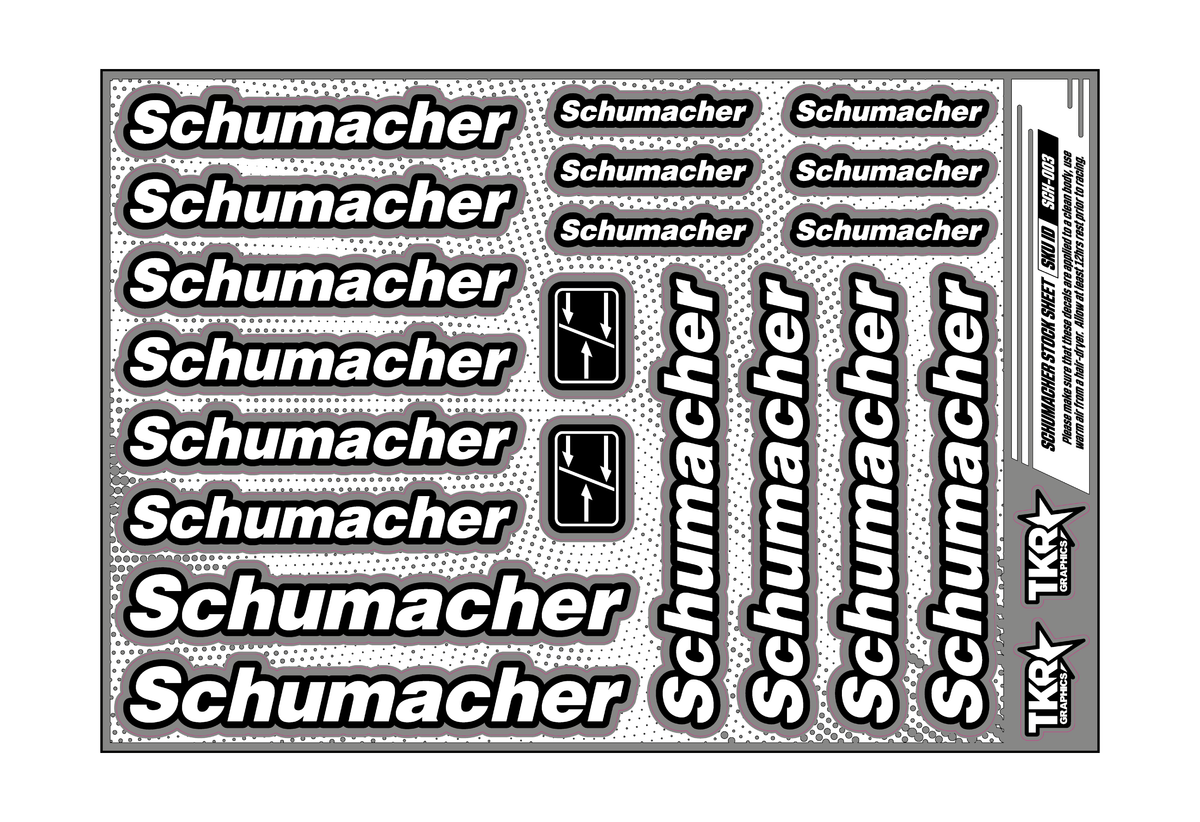 SCHUMACHER A5 STOCK SHEET