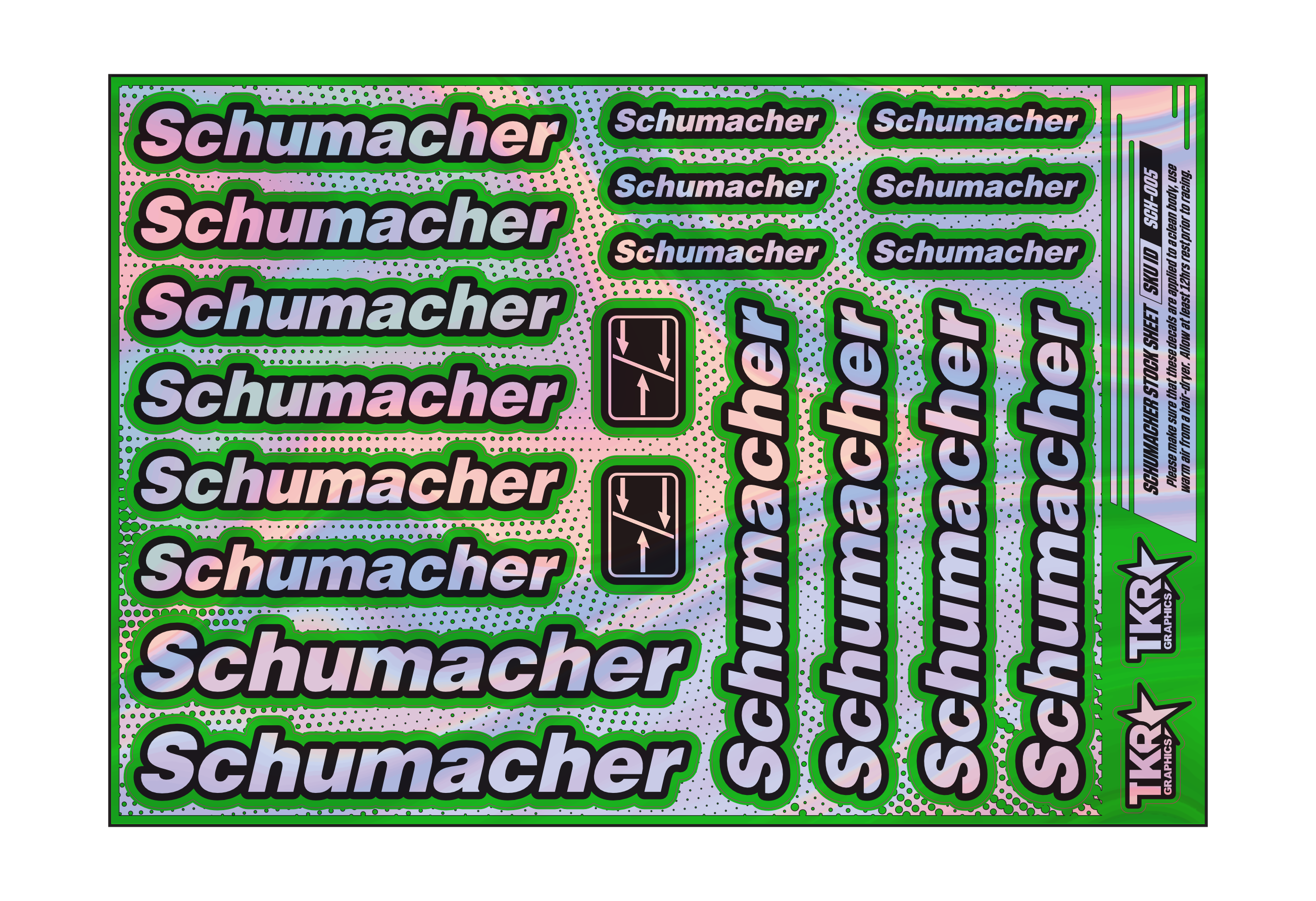 HOLOGRAPHIC SCHUMACHER A5 STOCK SHEET