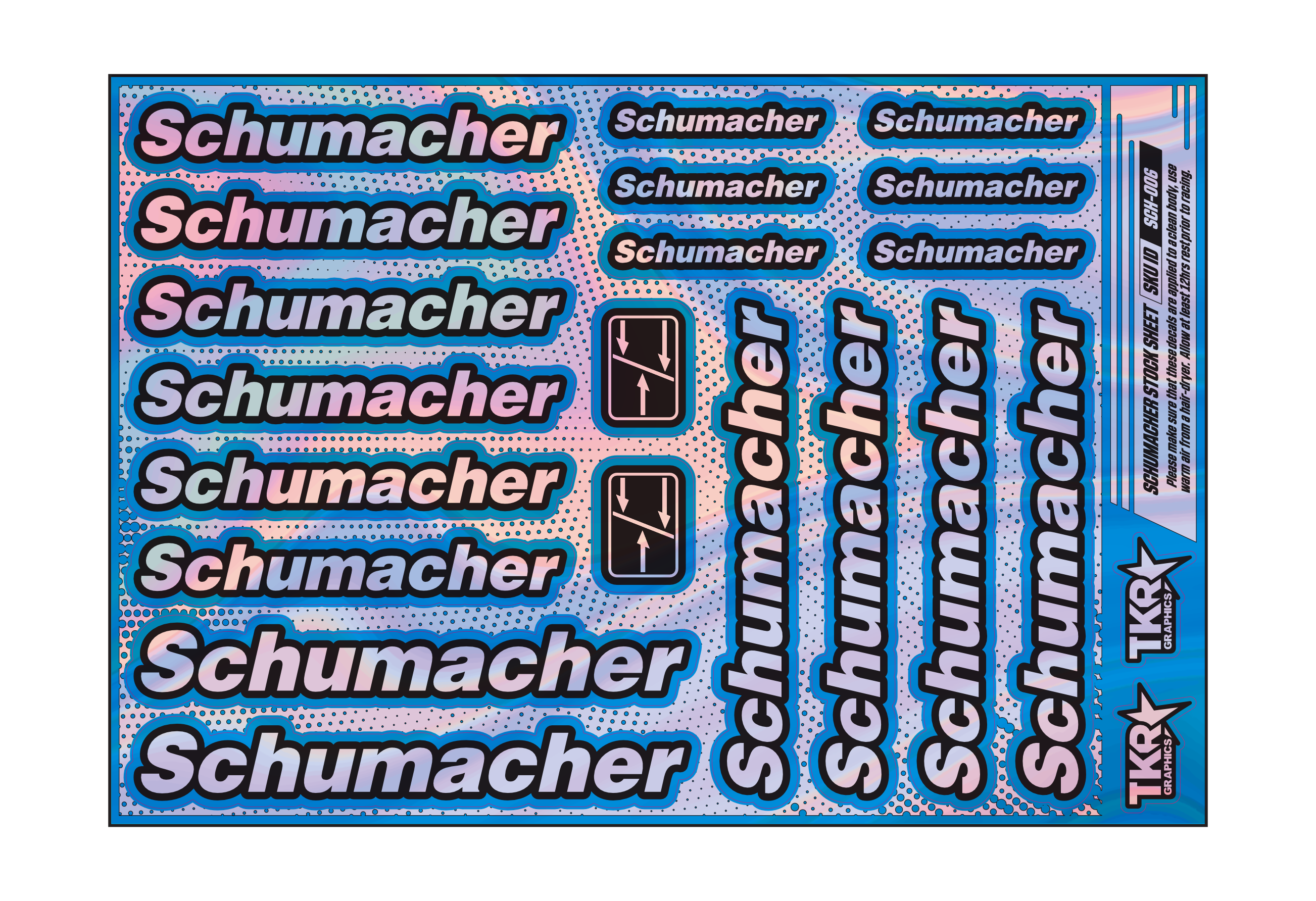 HOLOGRAPHIC SCHUMACHER A5 STOCK SHEET
