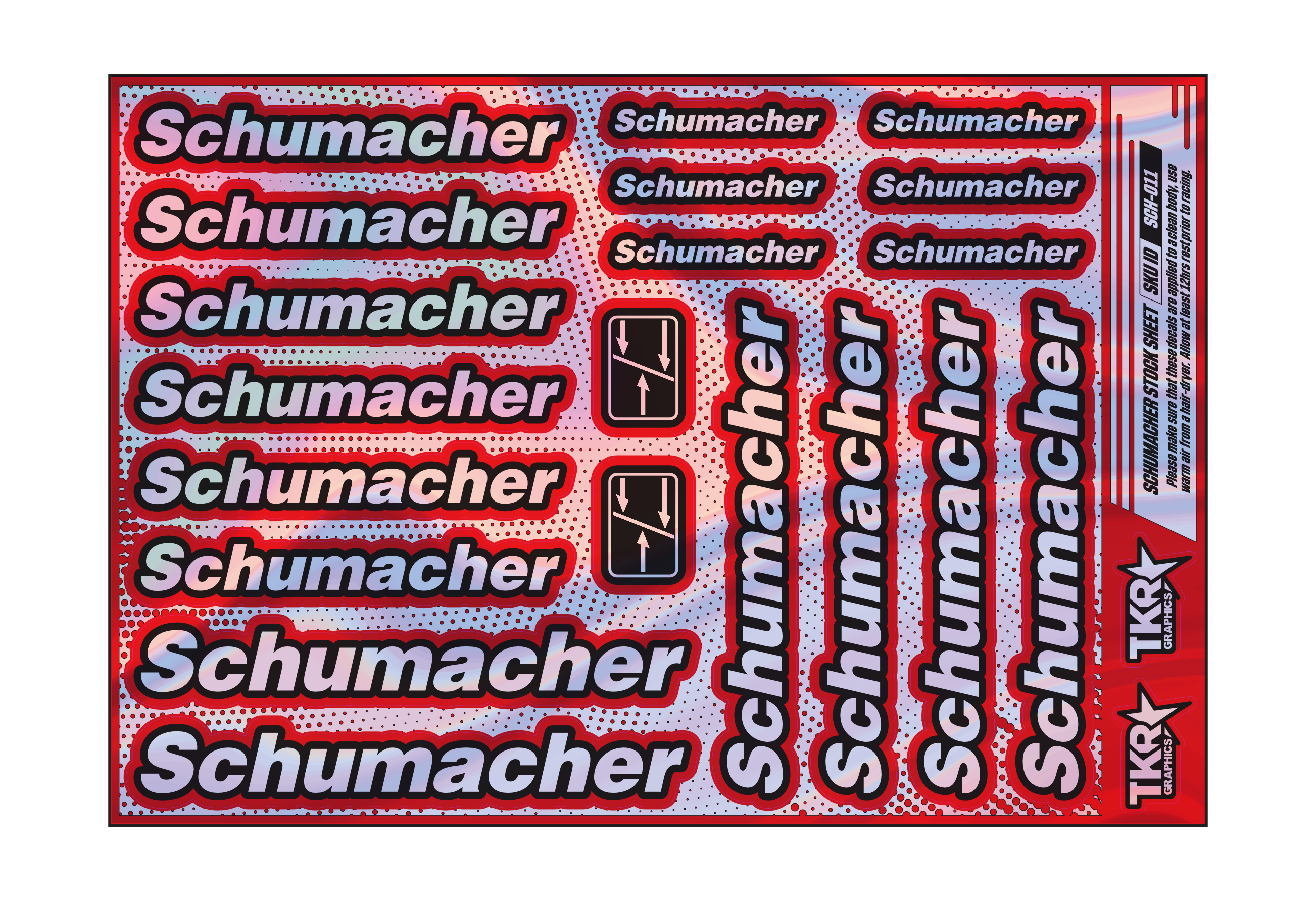 HOLOGRAPHIC SCHUMACHER A5 STOCK SHEET