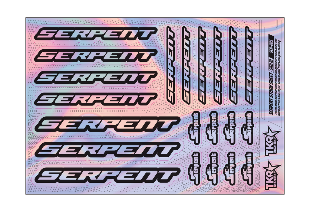 HOLOGRAPHIC SERPENT A5 STOCK SHEET