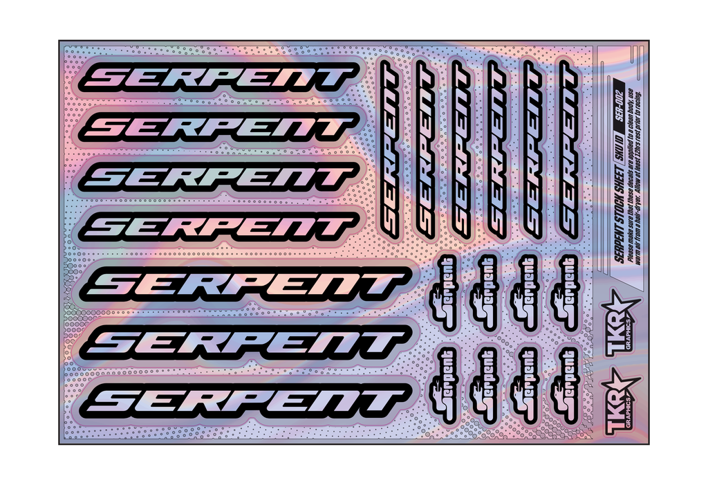 HOLOGRAPHIC SERPENT A5 STOCK SHEET