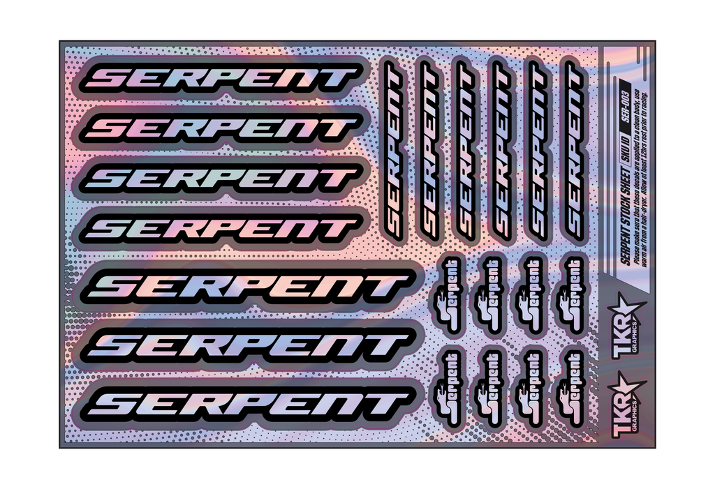 HOLOGRAPHIC SERPENT A5 STOCK SHEET