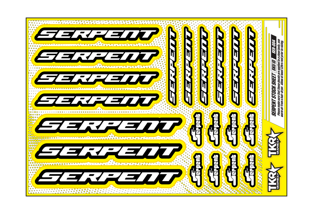 SERPENT A5 STOCK SHEET