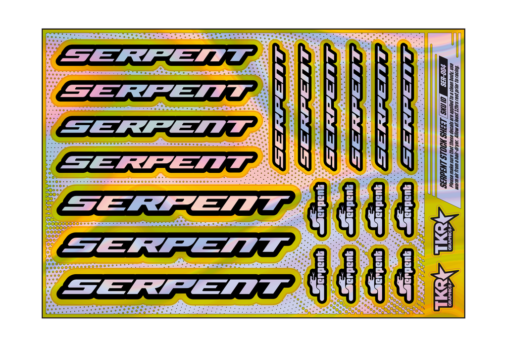 HOLOGRAPHIC SERPENT A5 STOCK SHEET