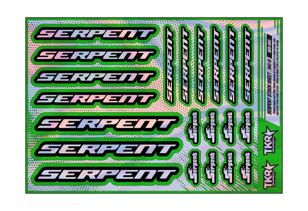 HOLOGRAPHIC SERPENT A5 STOCK SHEET