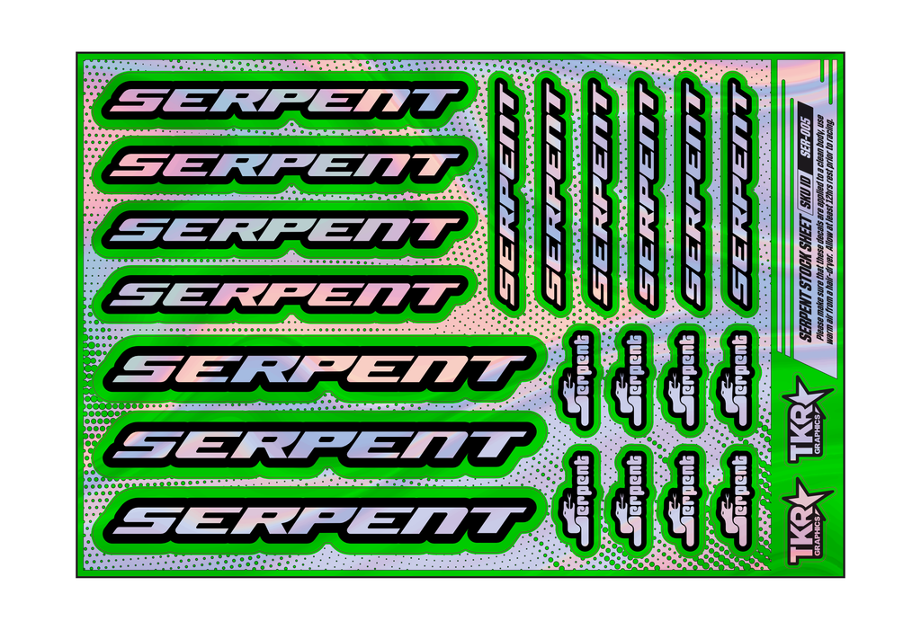 HOLOGRAPHIC SERPENT A5 STOCK SHEET