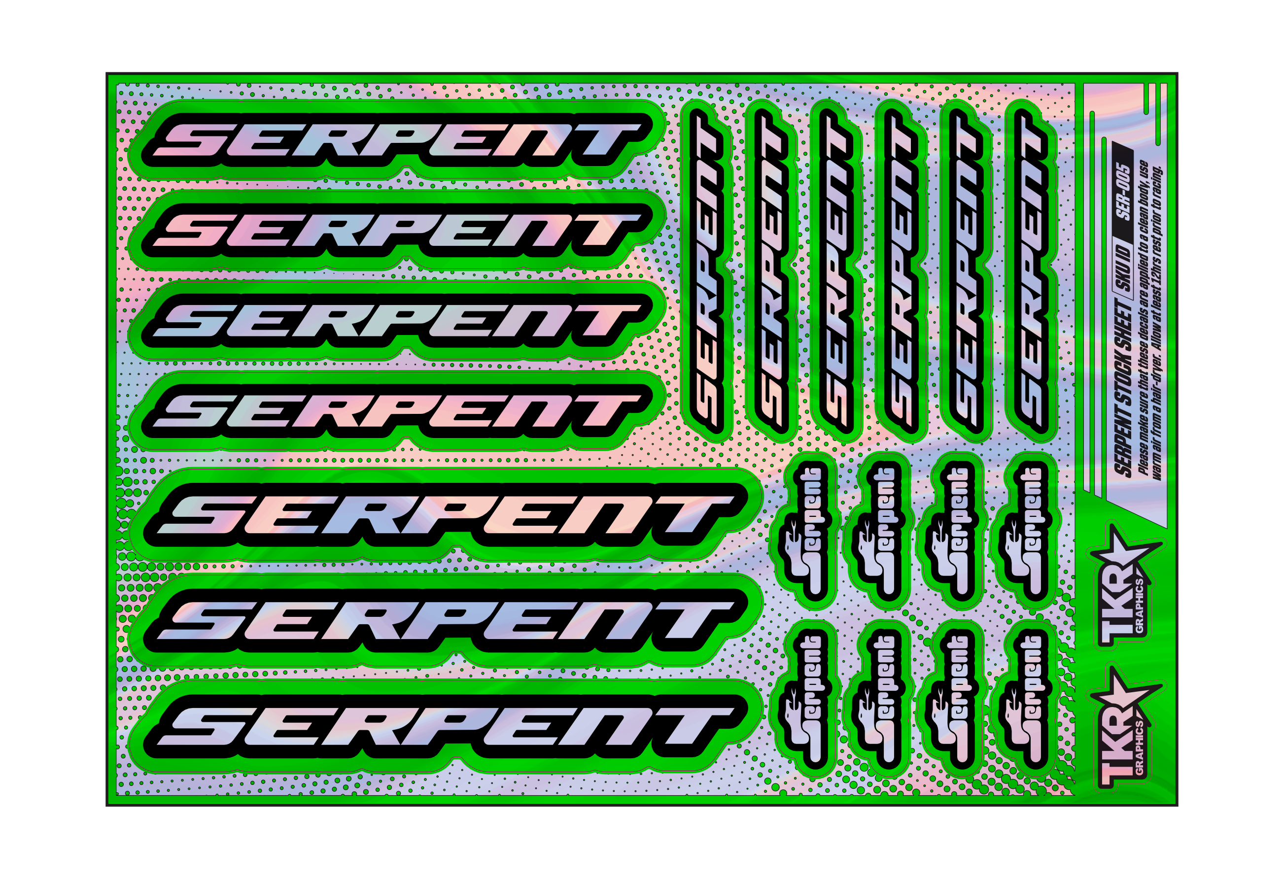 HOLOGRAPHIC SERPENT A5 STOCK SHEET