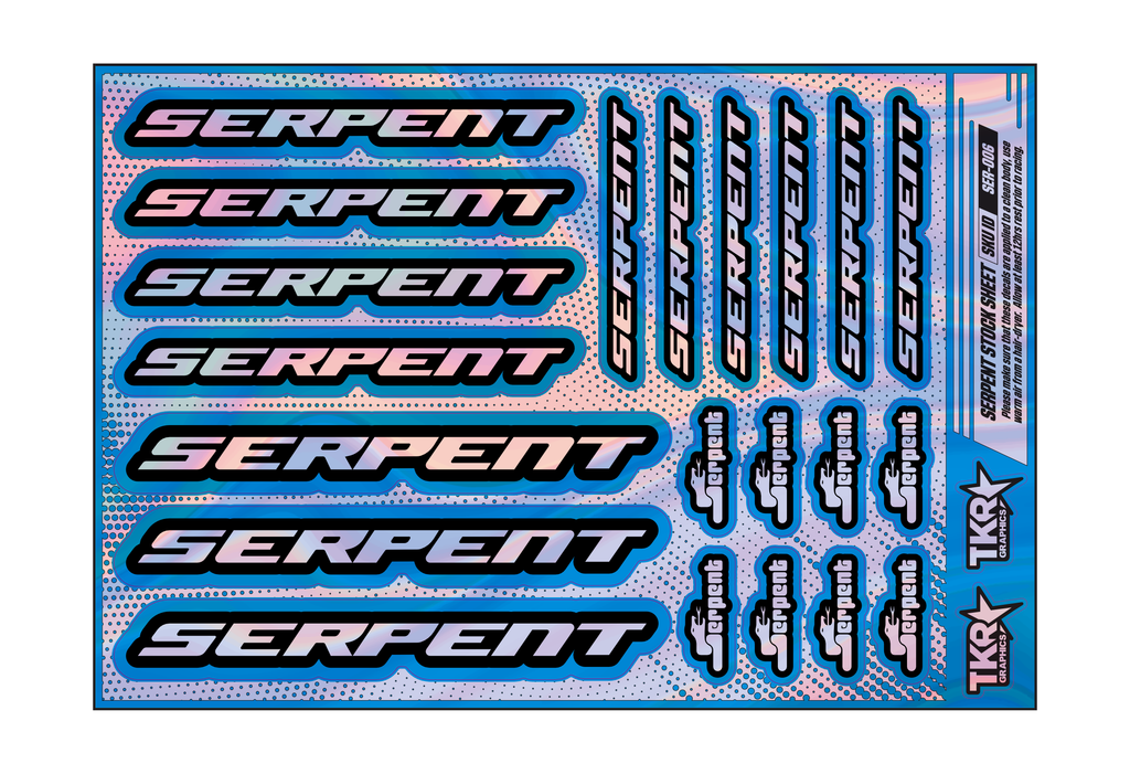 HOLOGRAPHIC SERPENT A5 STOCK SHEET