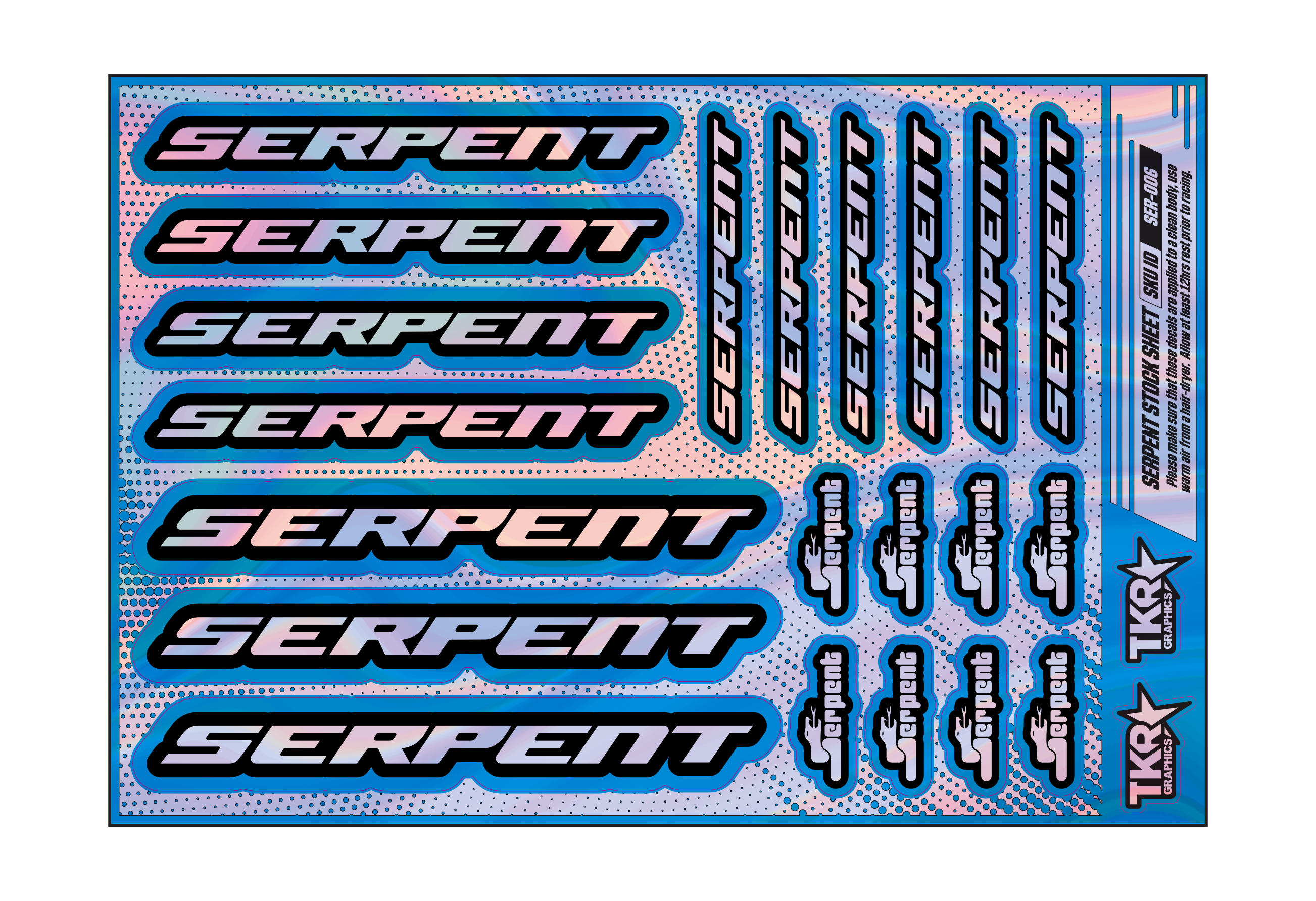 HOLOGRAPHIC SERPENT A5 STOCK SHEET