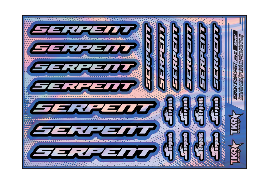 HOLOGRAPHIC SERPENT A5 STOCK SHEET