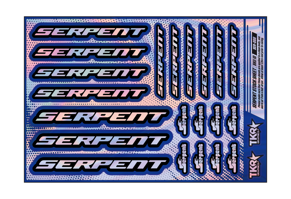 HOLOGRAPHIC SERPENT A5 STOCK SHEET