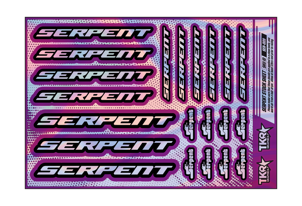 HOLOGRAPHIC SERPENT A5 STOCK SHEET