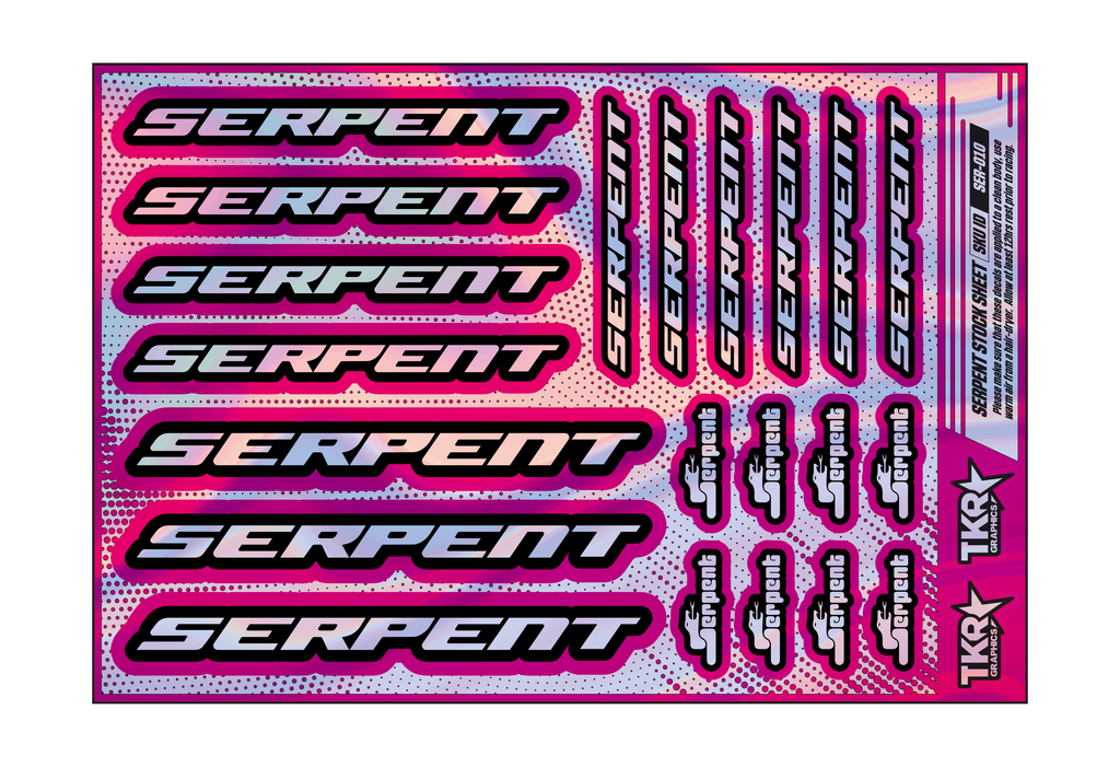 HOLOGRAPHIC SERPENT A5 STOCK SHEET