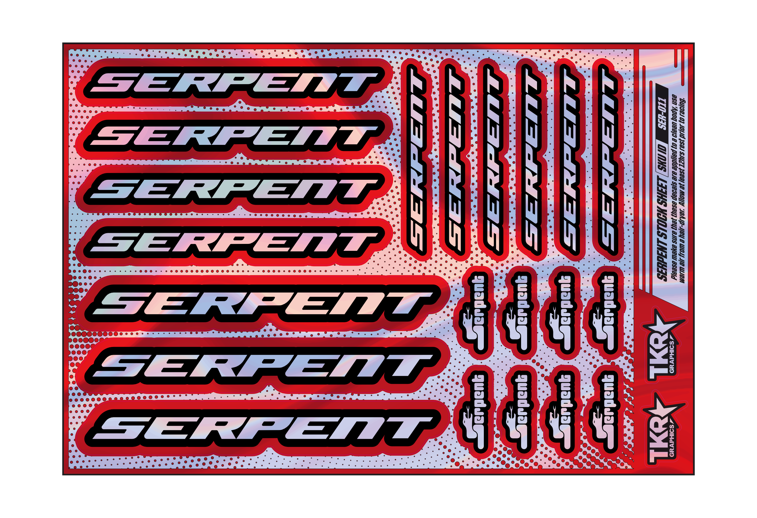 HOLOGRAPHIC SERPENT A5 STOCK SHEET