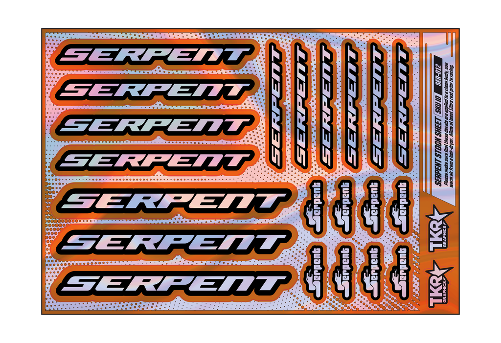 HOLOGRAPHIC SERPENT A5 STOCK SHEET