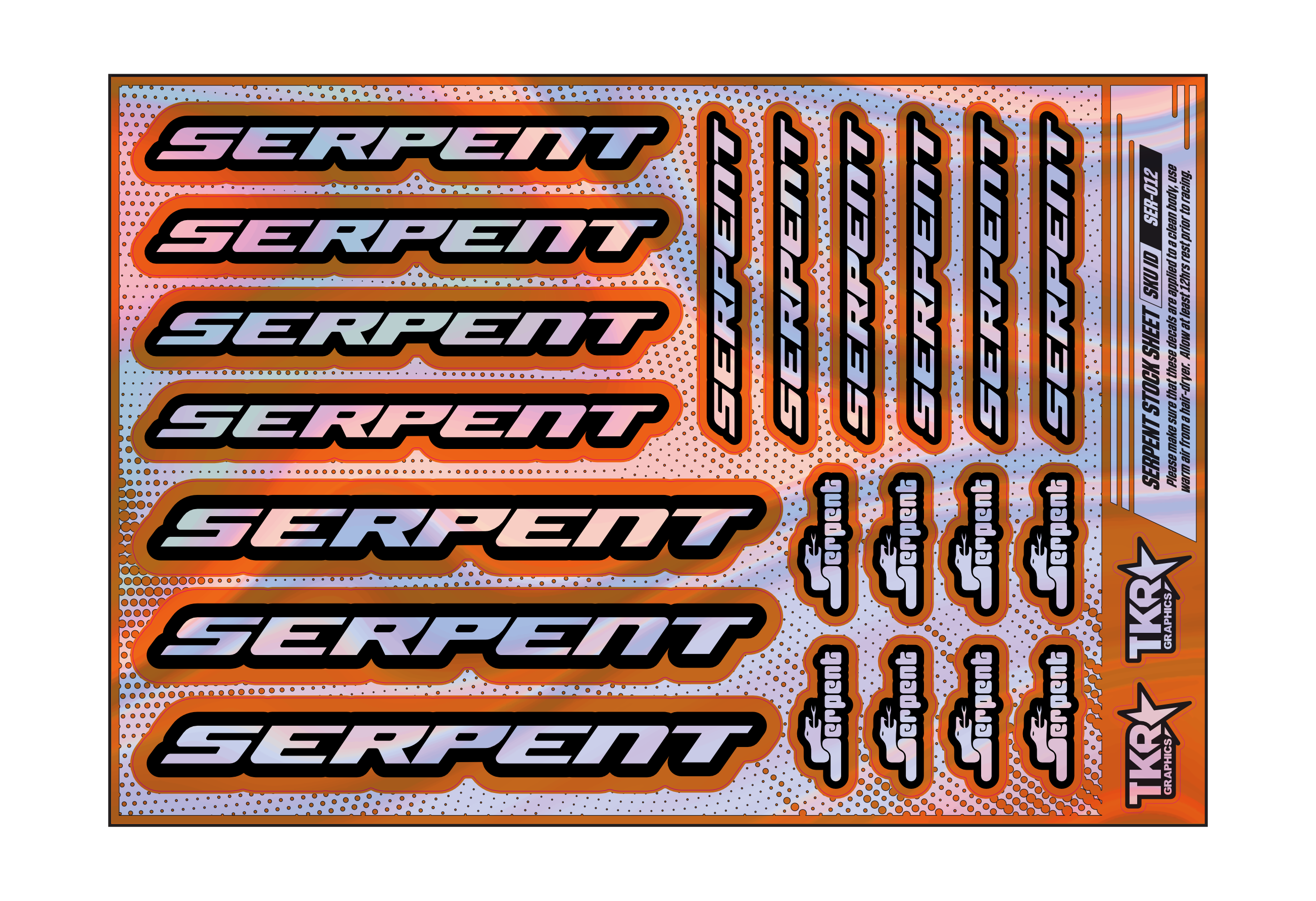 HOLOGRAPHIC SERPENT A5 STOCK SHEET