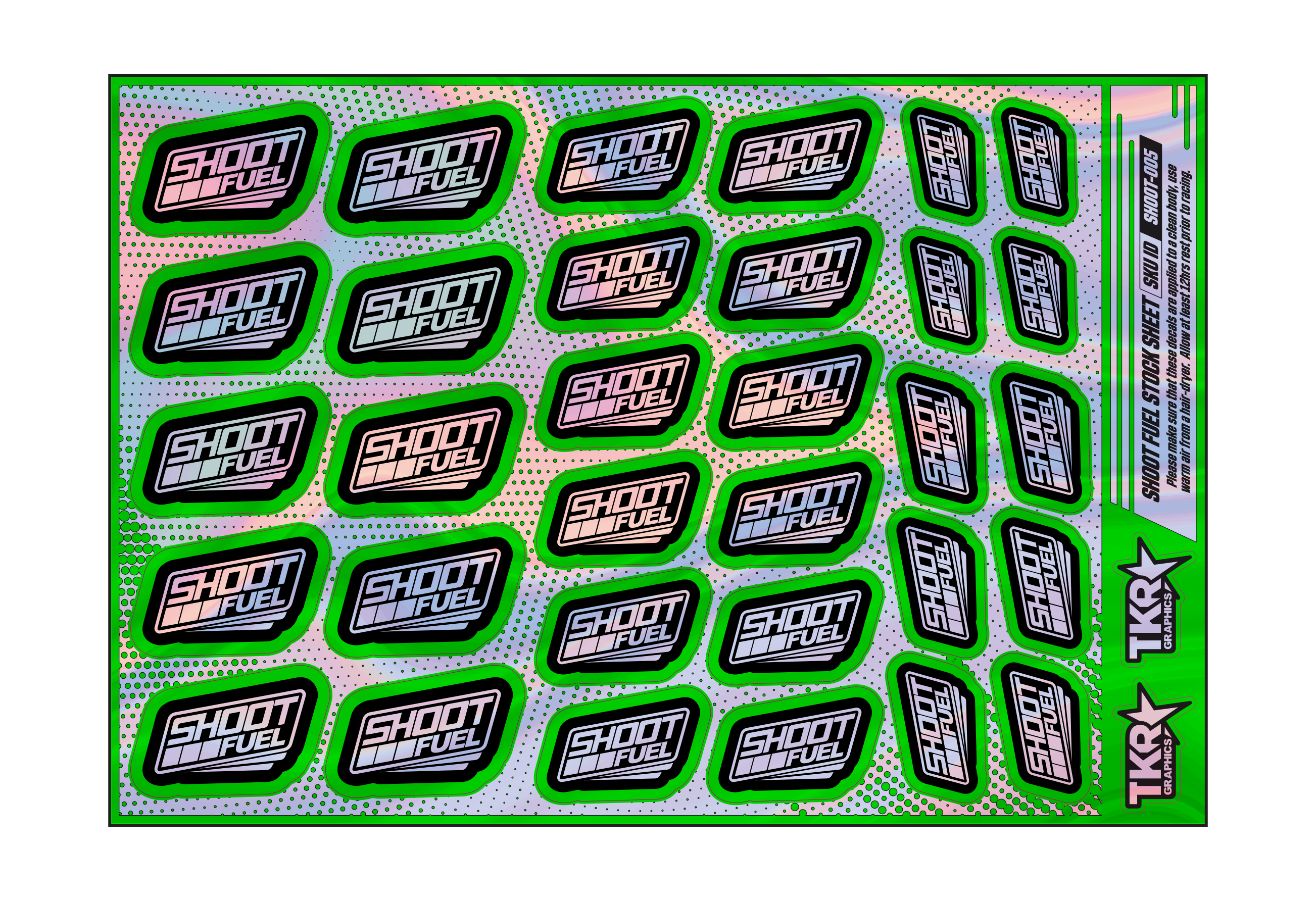 HOLOGRAPHIC SHOOT FUEL A5 STOCK SHEET