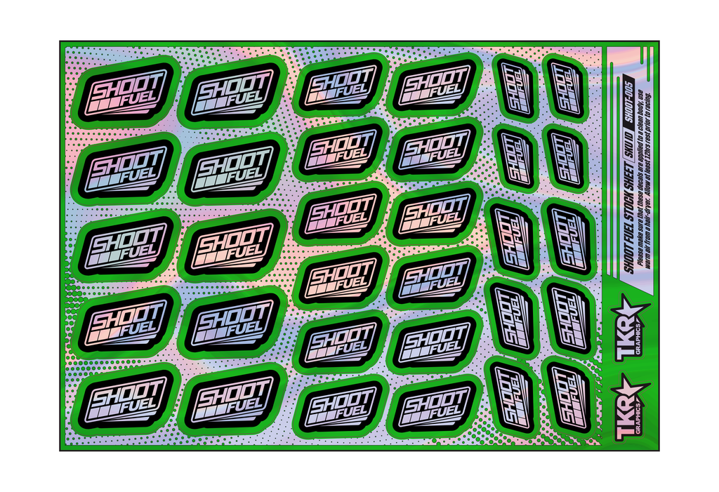 HOLOGRAPHIC SHOOT FUEL A5 STOCK SHEET