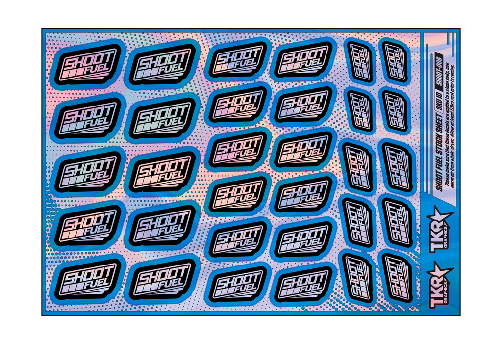 HOLOGRAPHIC SHOOT FUEL A5 STOCK SHEET
