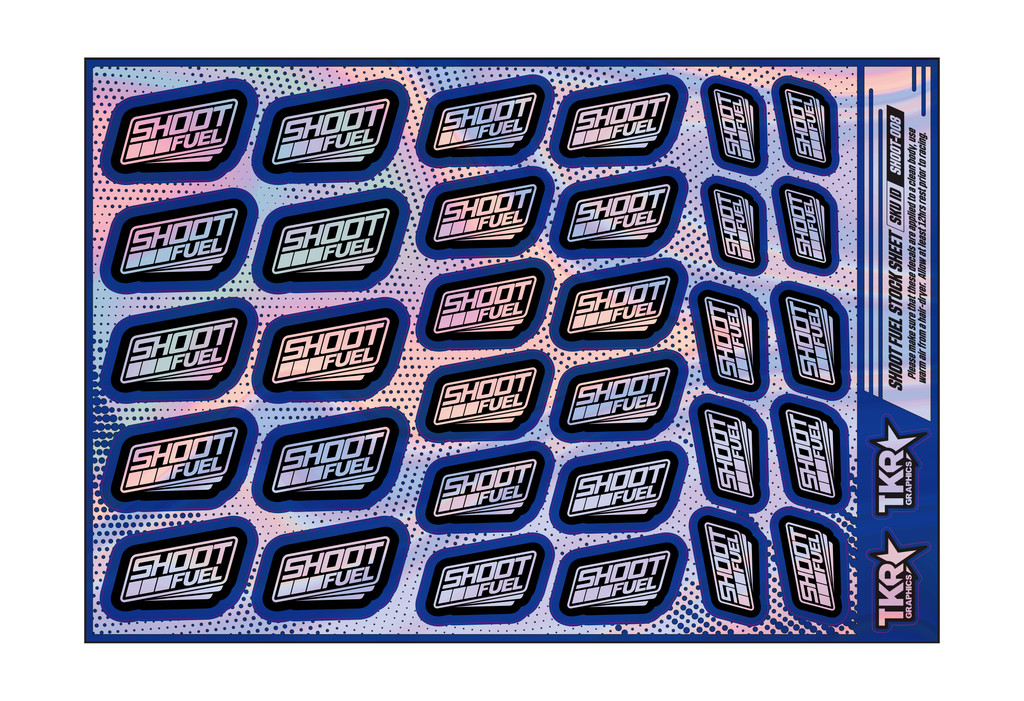 HOLOGRAPHIC SHOOT FUEL A5 STOCK SHEET