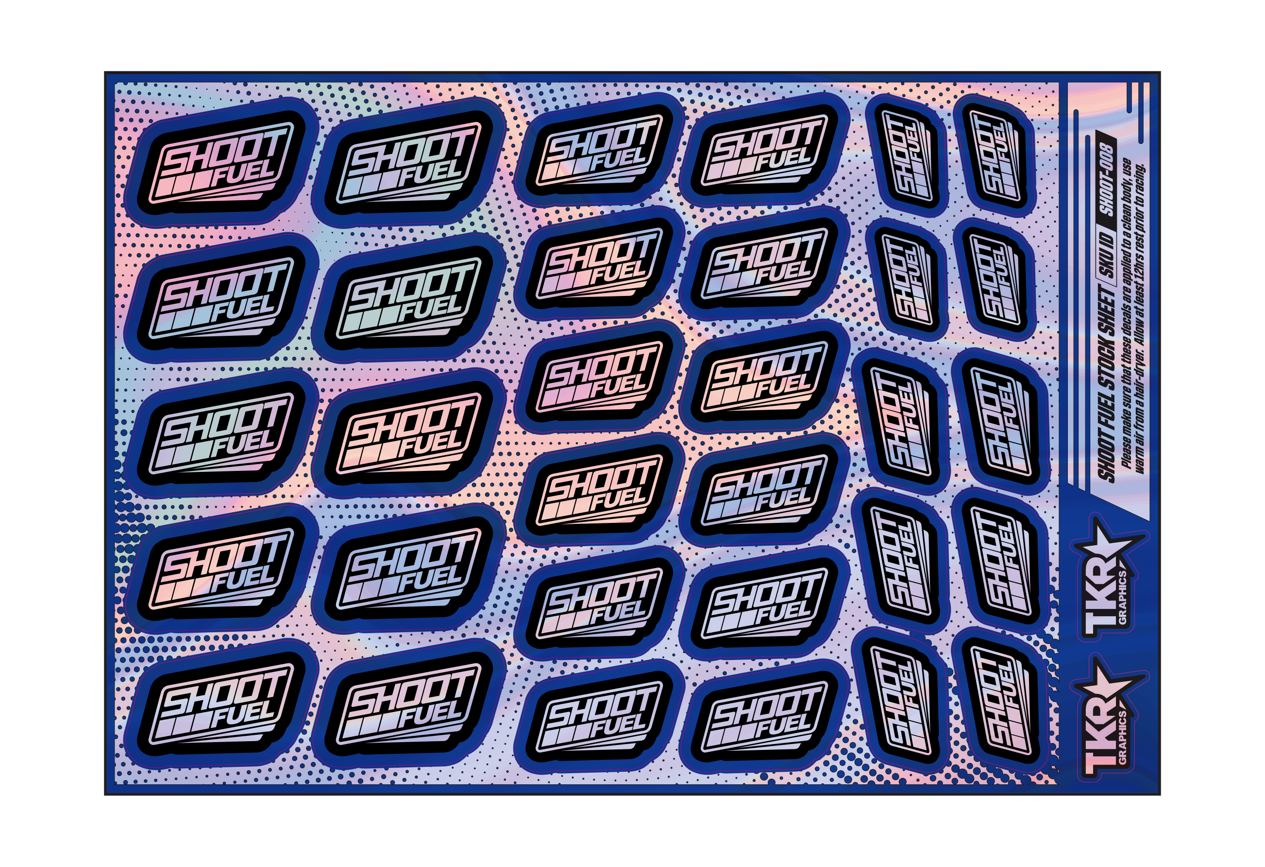 HOLOGRAPHIC SHOOT FUEL A5 STOCK SHEET