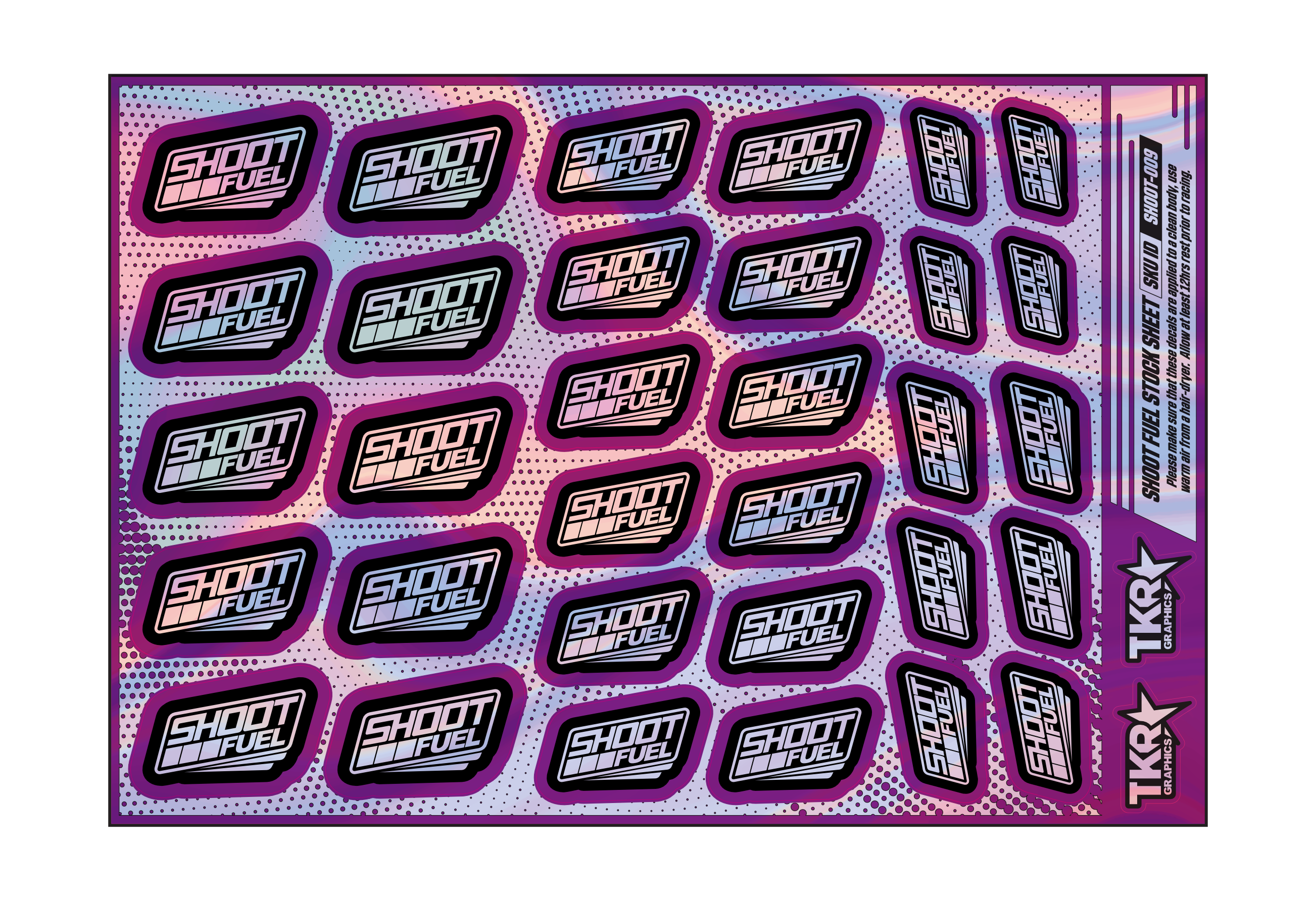 HOLOGRAPHIC SHOOT FUEL A5 STOCK SHEET