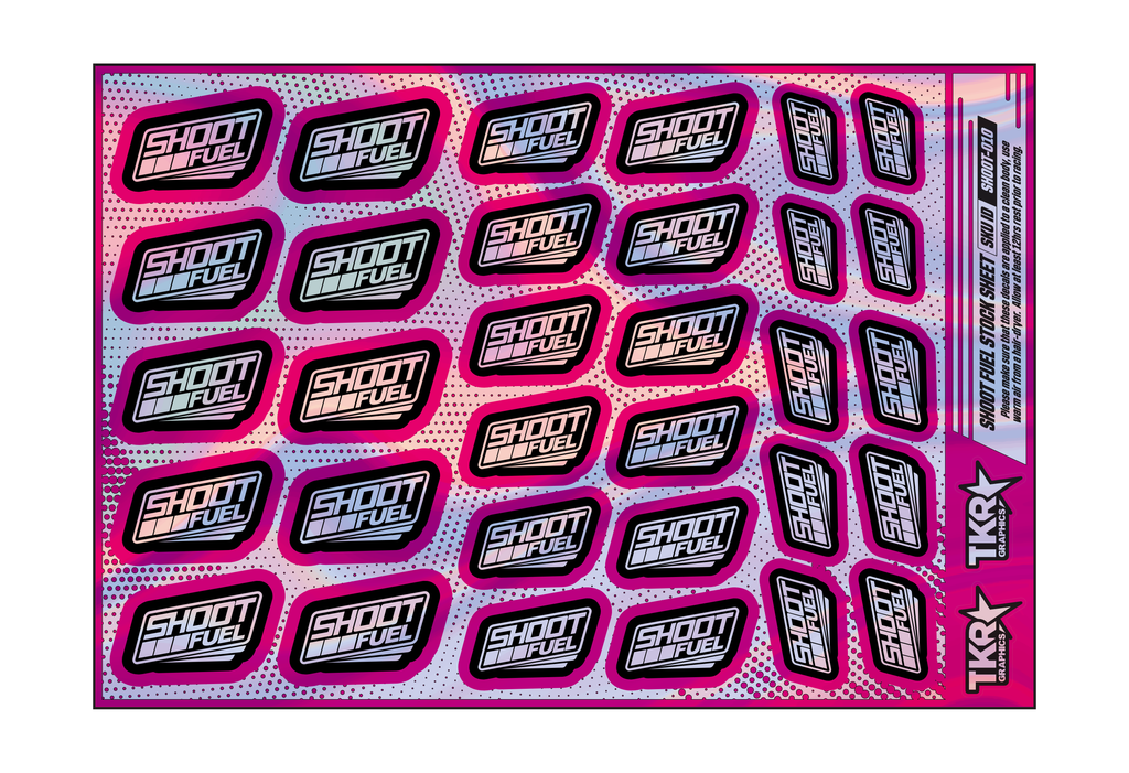 HOLOGRAPHIC SHOOT FUEL A5 STOCK SHEET