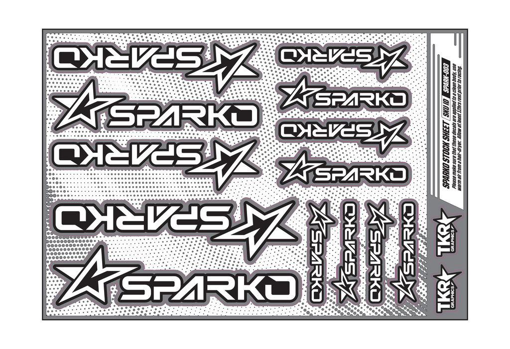 SPARKO A5 STOCK SHEET