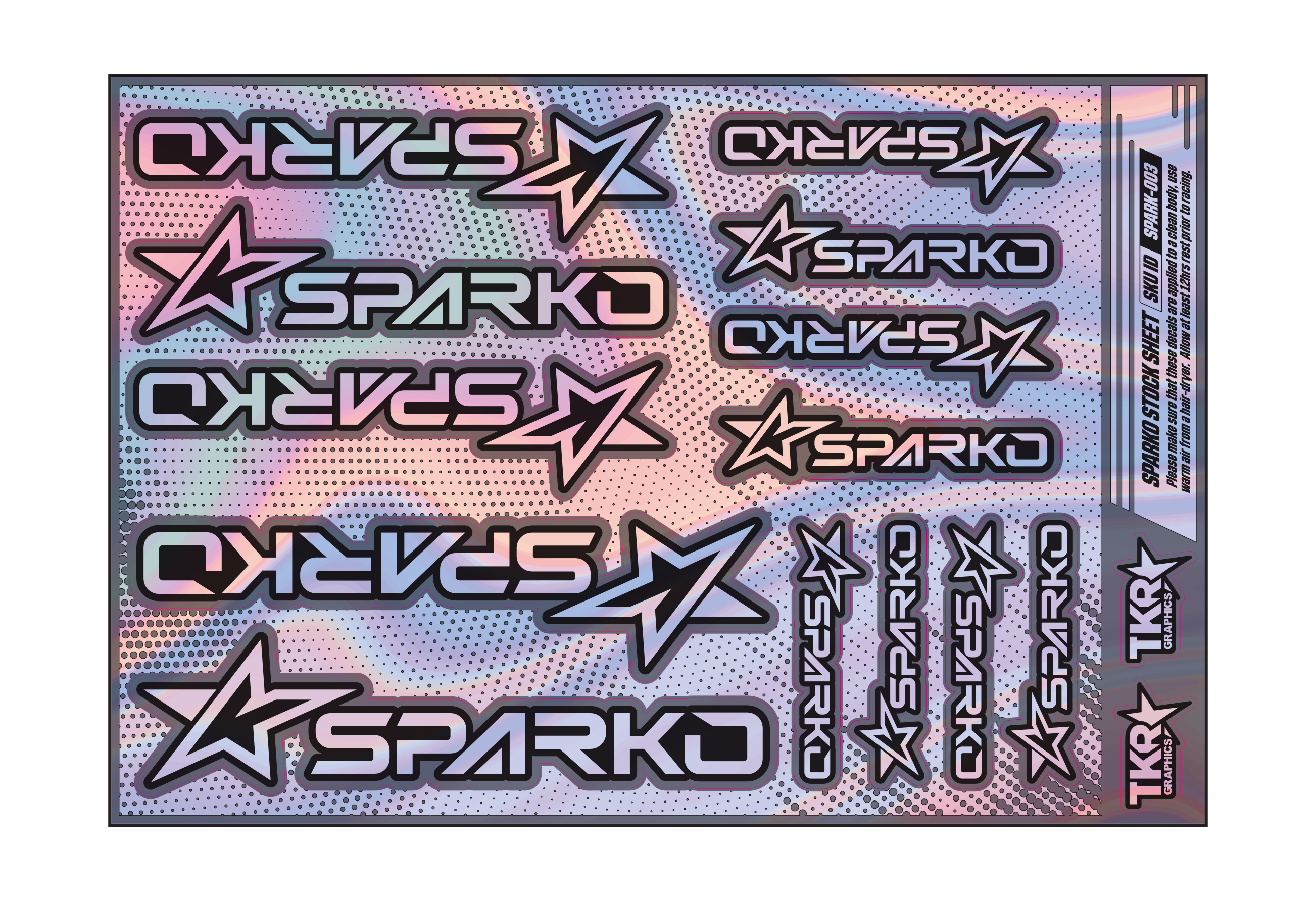 HOLOGRAPHIC SPARKO A5 STOCK SHEET