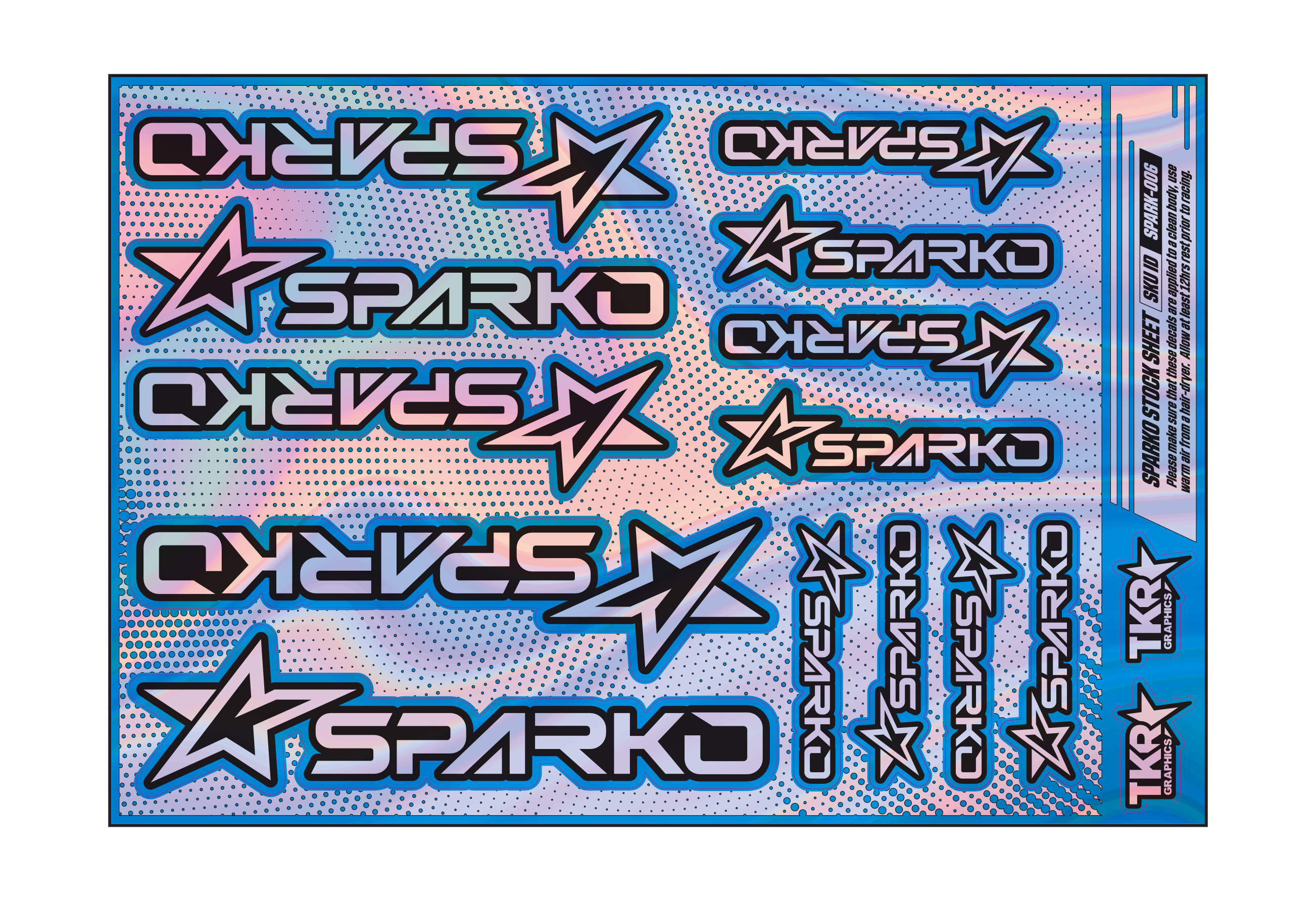 HOLOGRAPHIC SPARKO A5 STOCK SHEET