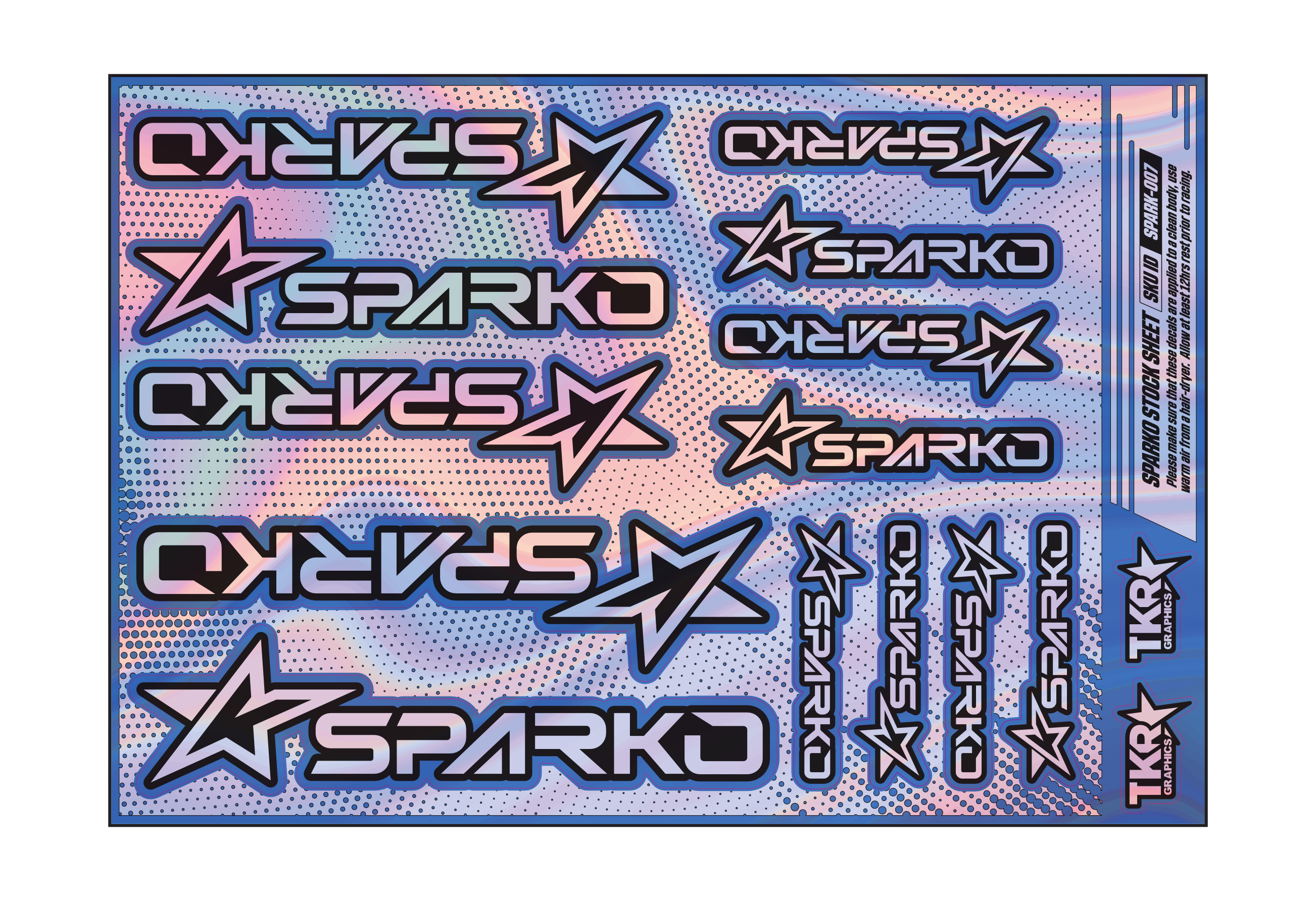 HOLOGRAPHIC SPARKO A5 STOCK SHEET
