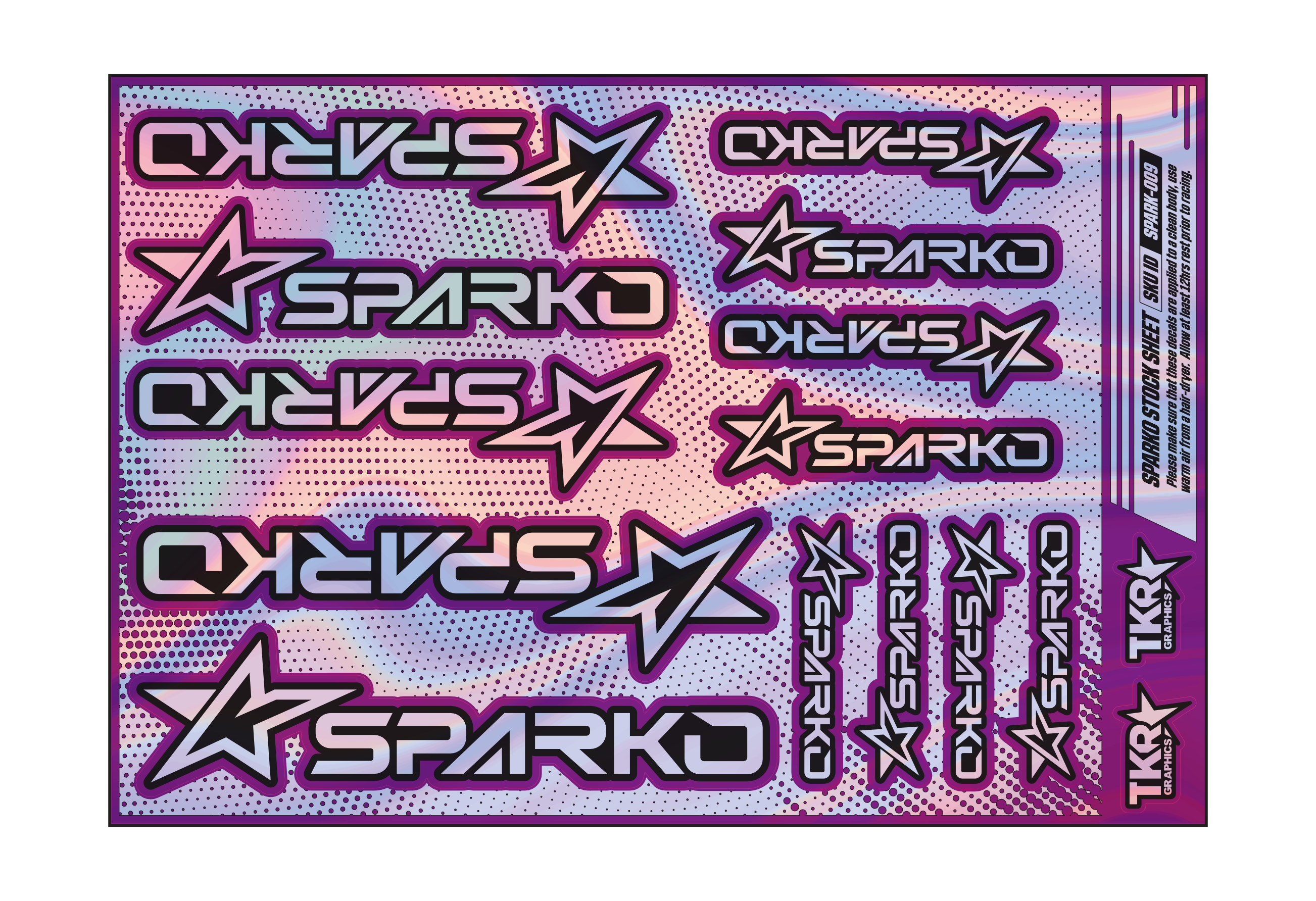 HOLOGRAPHIC SPARKO A5 STOCK SHEET