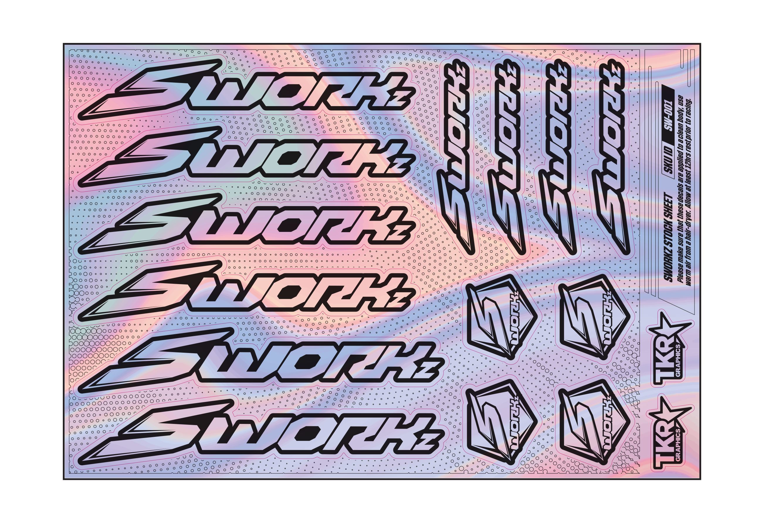 HOLOGRAPHIC SWORKZ A5 STOCK SHEET