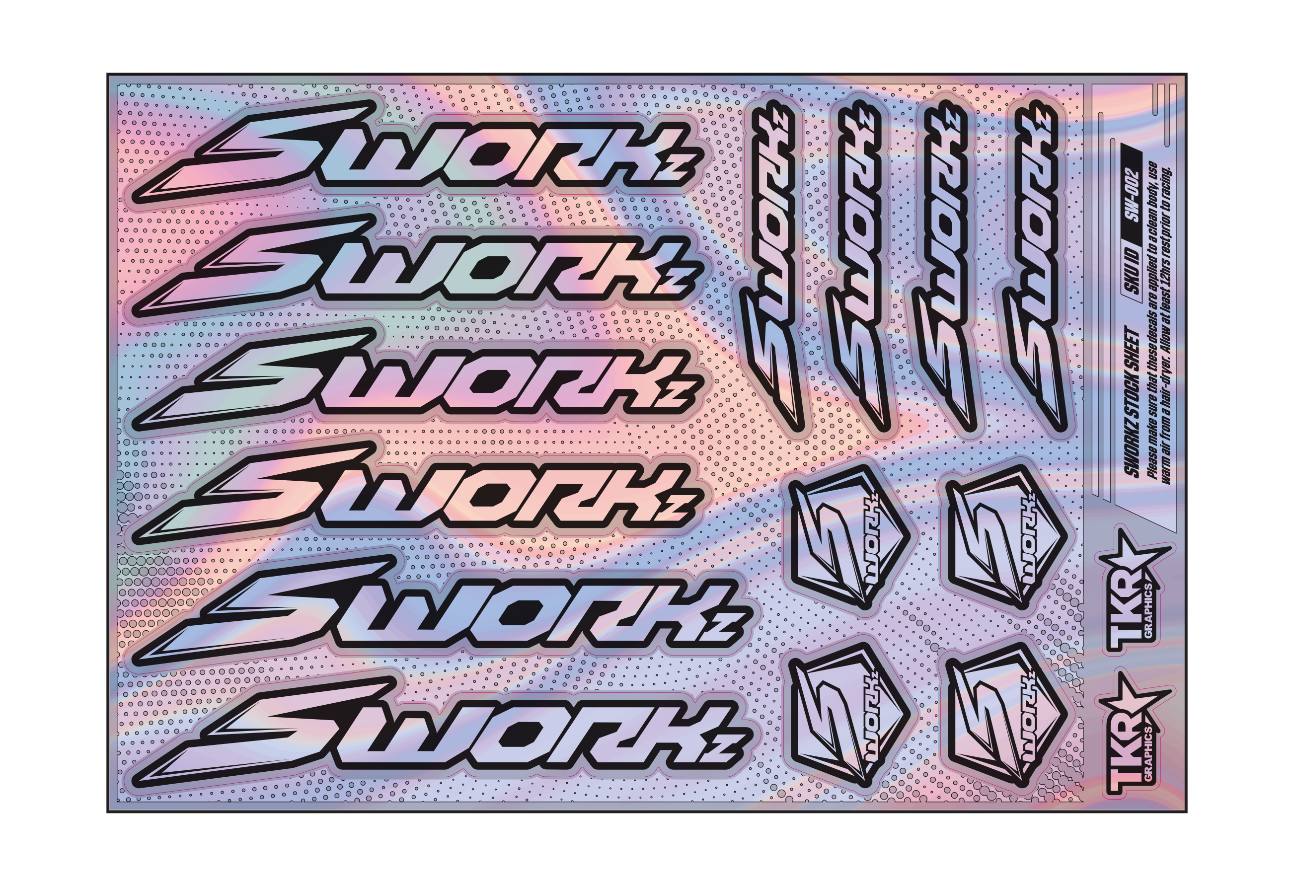 HOLOGRAPHIC SWORKZ A5 STOCK SHEET