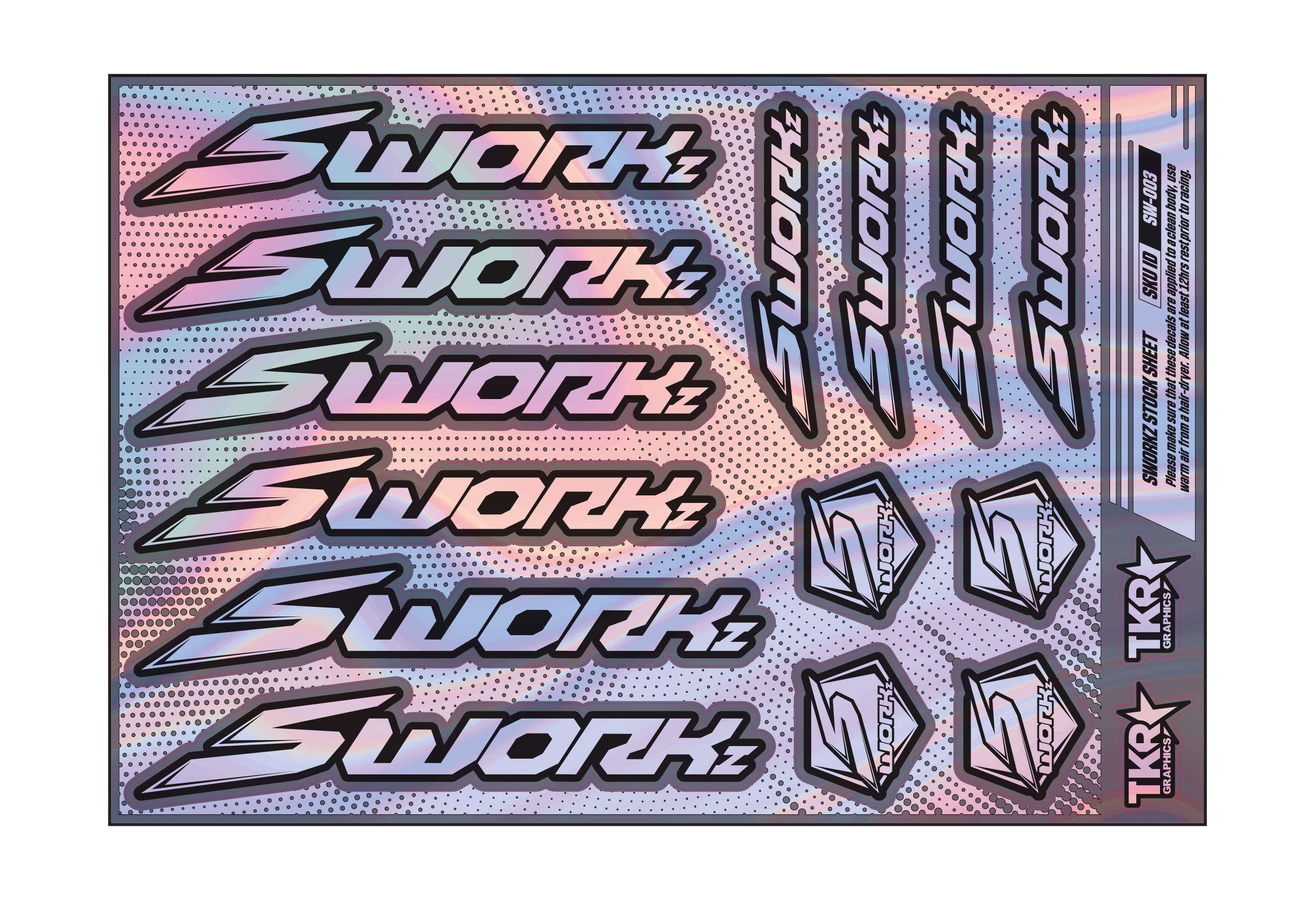 HOLOGRAPHIC SWORKZ A5 STOCK SHEET