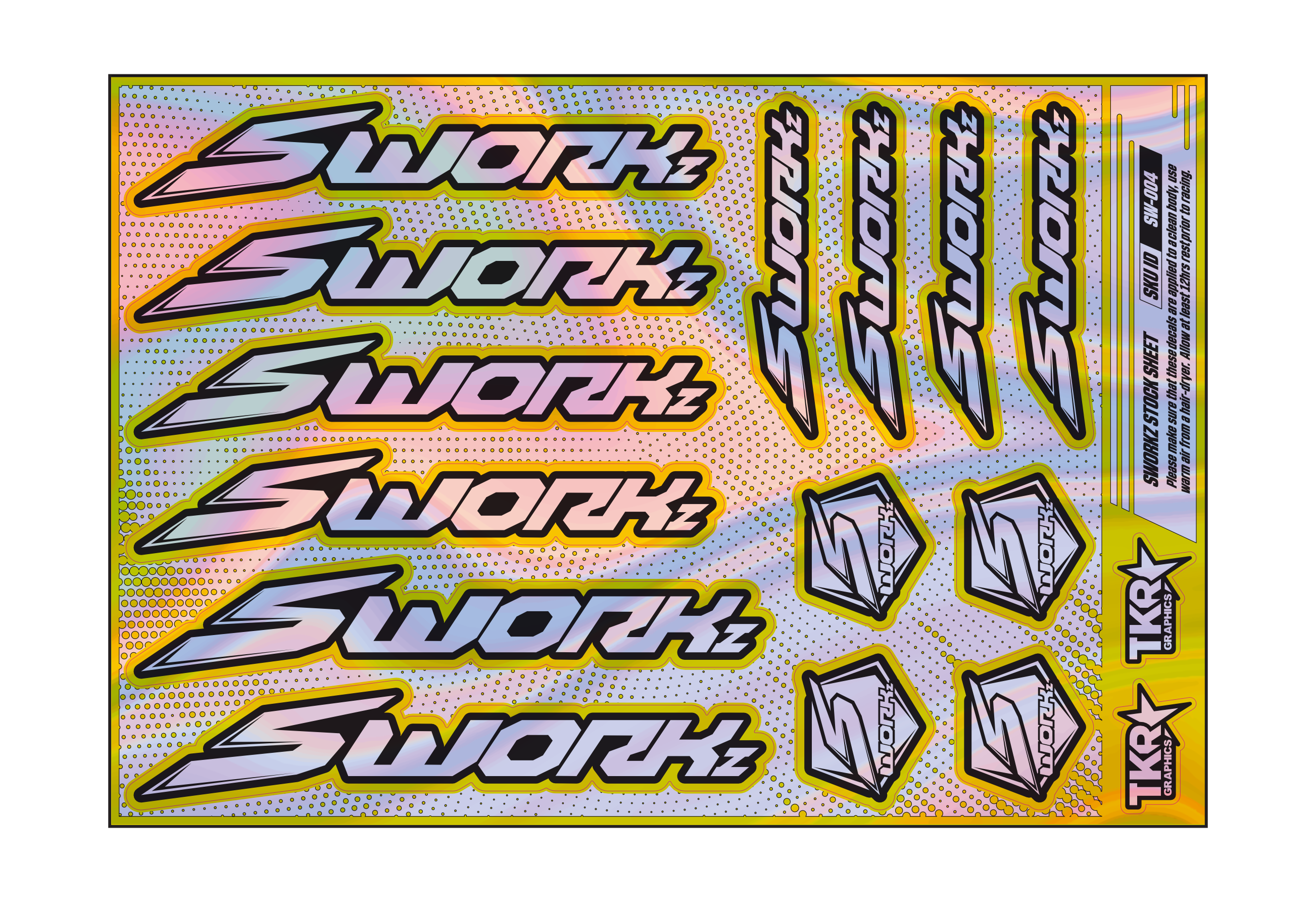 HOLOGRAPHIC SWORKZ A5 STOCK SHEET