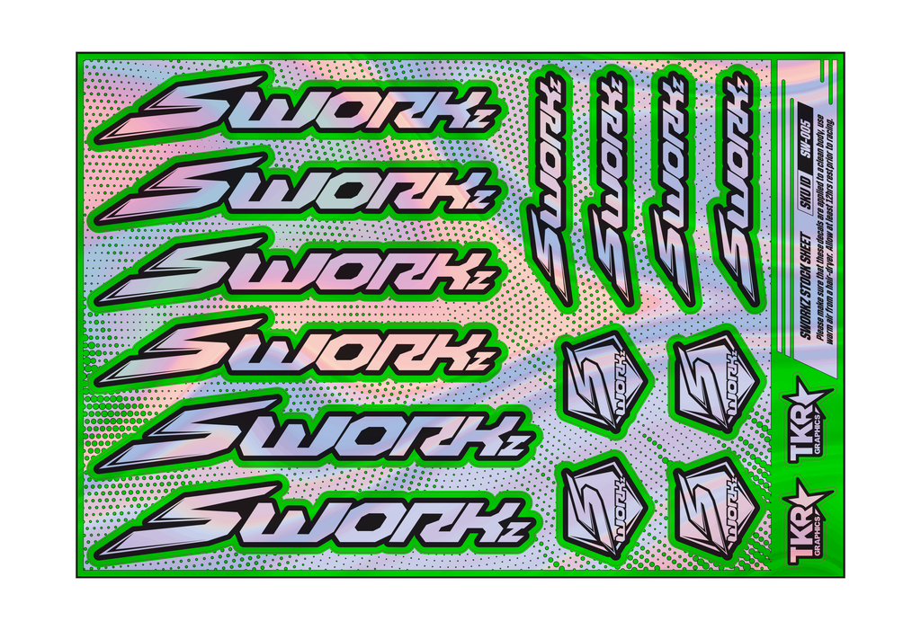 HOLOGRAPHIC SWORKZ A5 STOCK SHEET