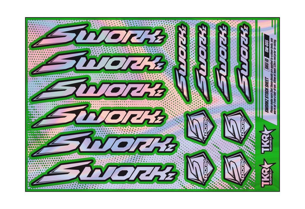 HOLOGRAPHIC SWORKZ A5 STOCK SHEET