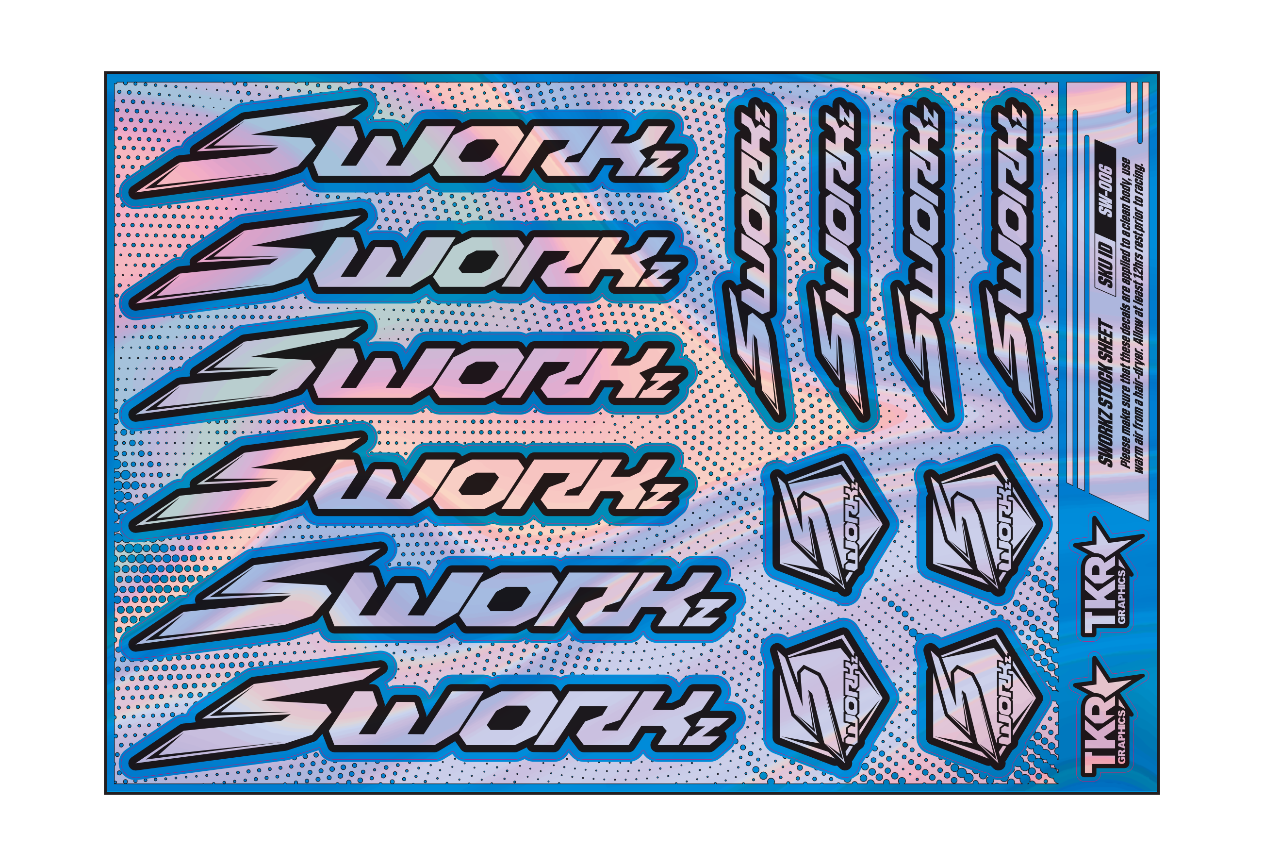 HOLOGRAPHIC SWORKZ A5 STOCK SHEET
