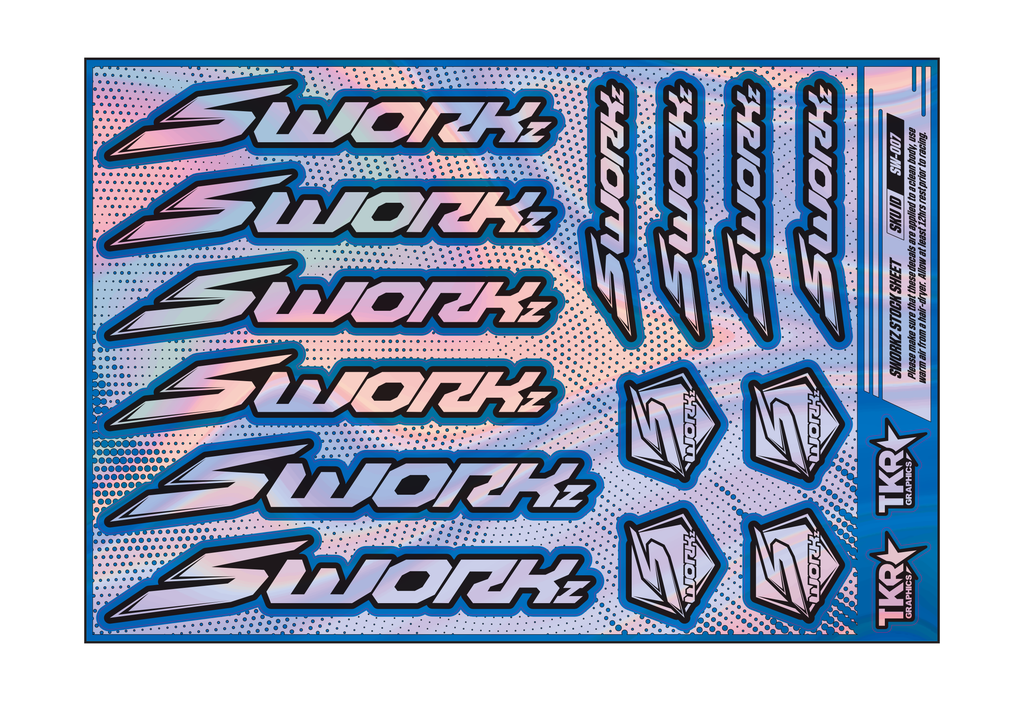 HOLOGRAPHIC SWORKZ A5 STOCK SHEET