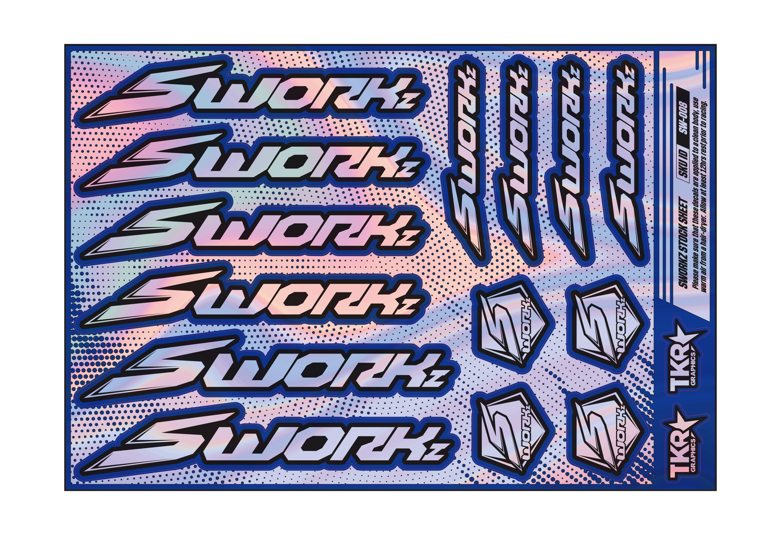 HOLOGRAPHIC SWORKZ A5 STOCK SHEET